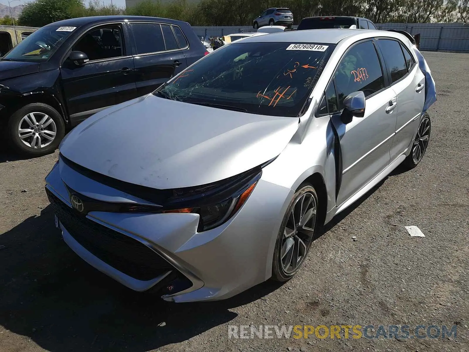 2 Photograph of a damaged car JTNK4RBE6K3040767 TOYOTA COROLLA 2019