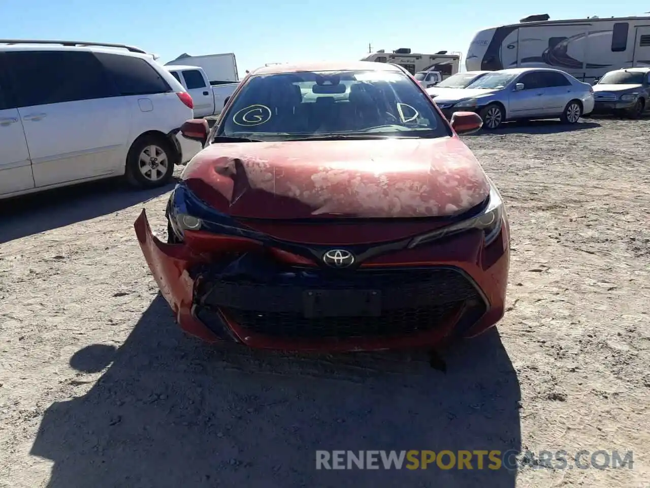 9 Photograph of a damaged car JTNK4RBE6K3040798 TOYOTA COROLLA 2019