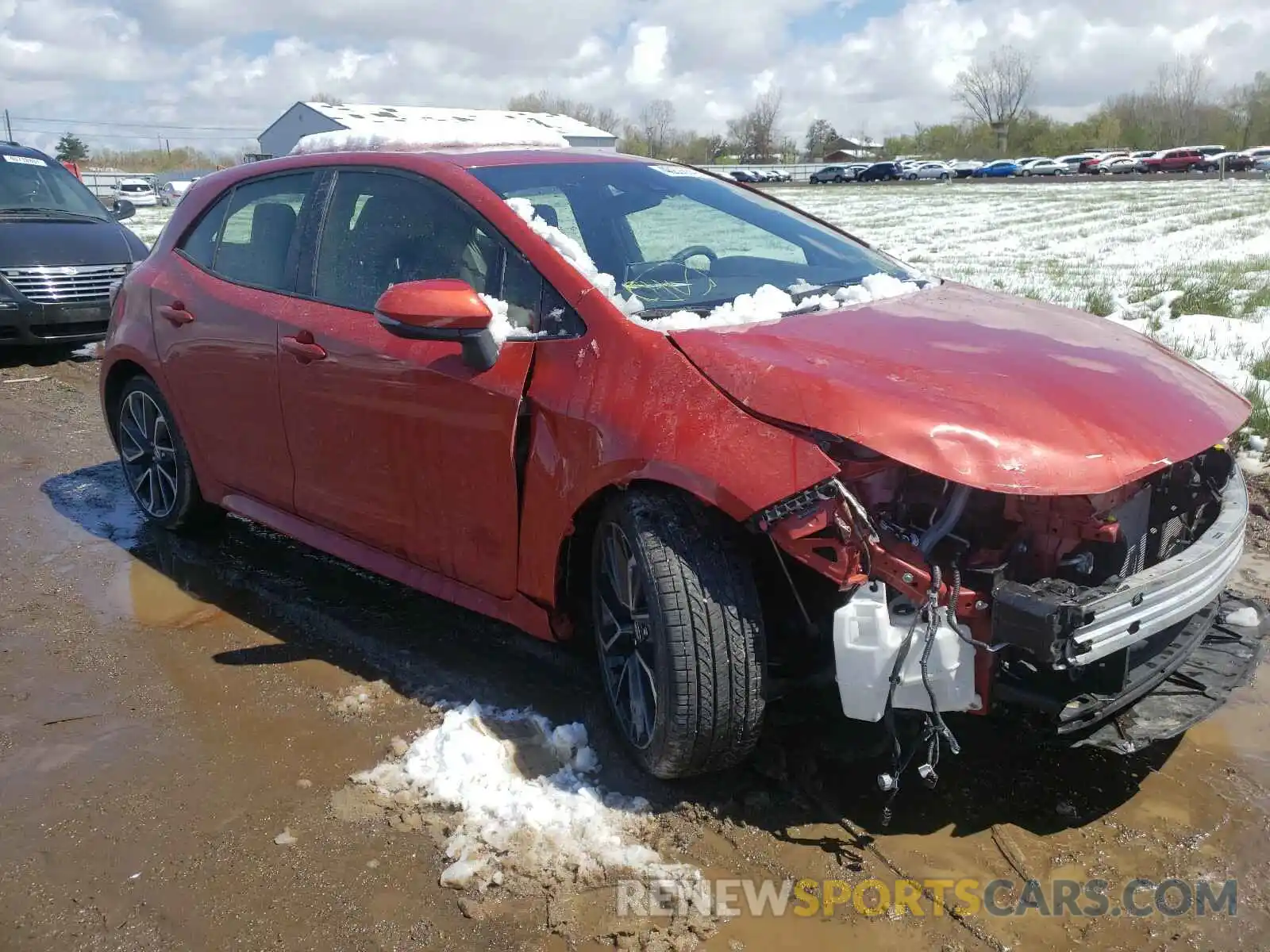 1 Photograph of a damaged car JTNK4RBE6K3060064 TOYOTA COROLLA 2019