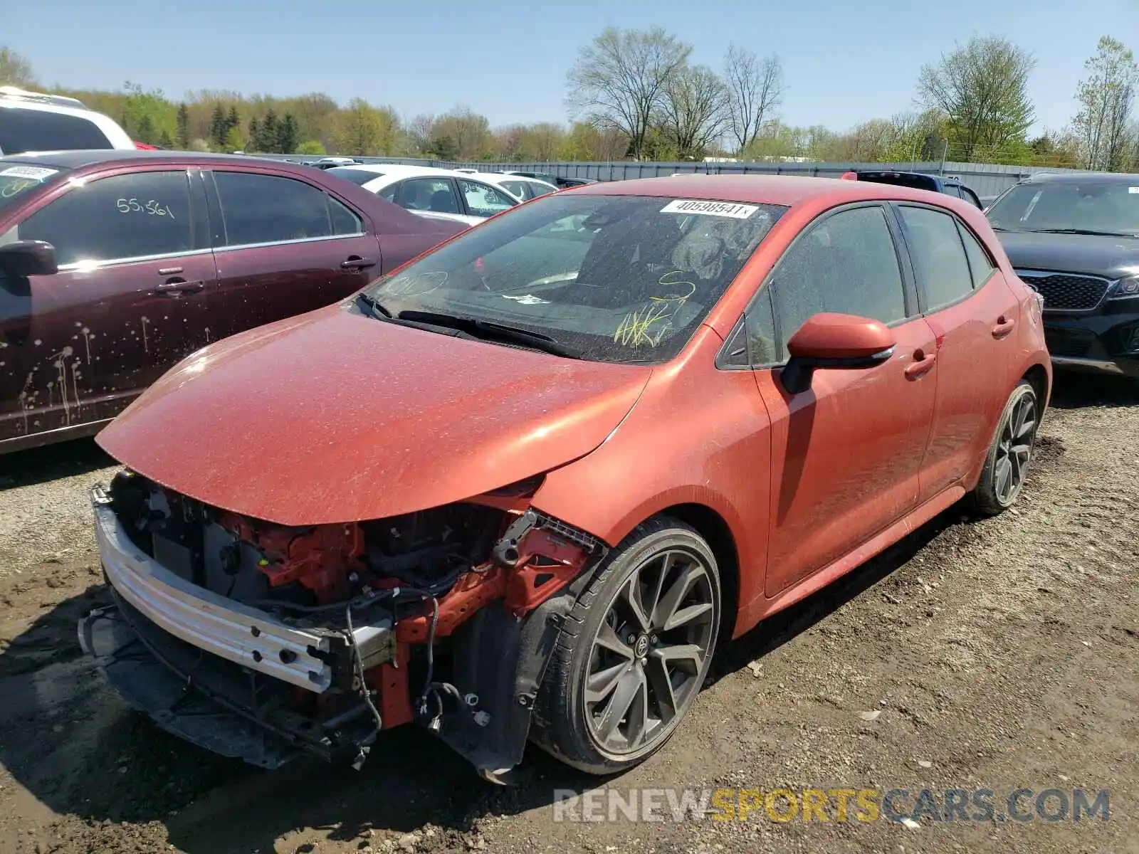 2 Photograph of a damaged car JTNK4RBE6K3060064 TOYOTA COROLLA 2019