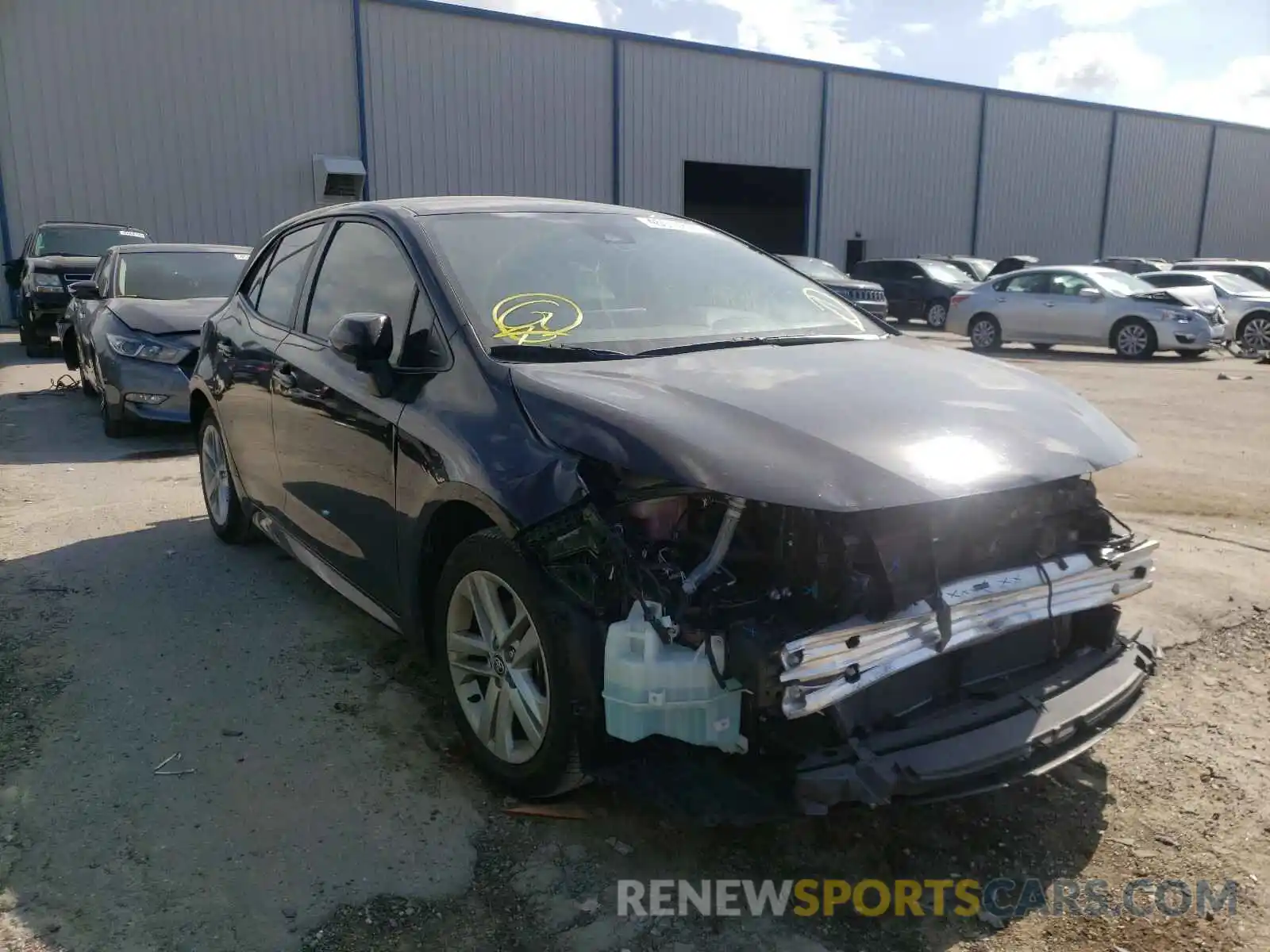 1 Photograph of a damaged car JTNK4RBE7K3003453 TOYOTA COROLLA 2019