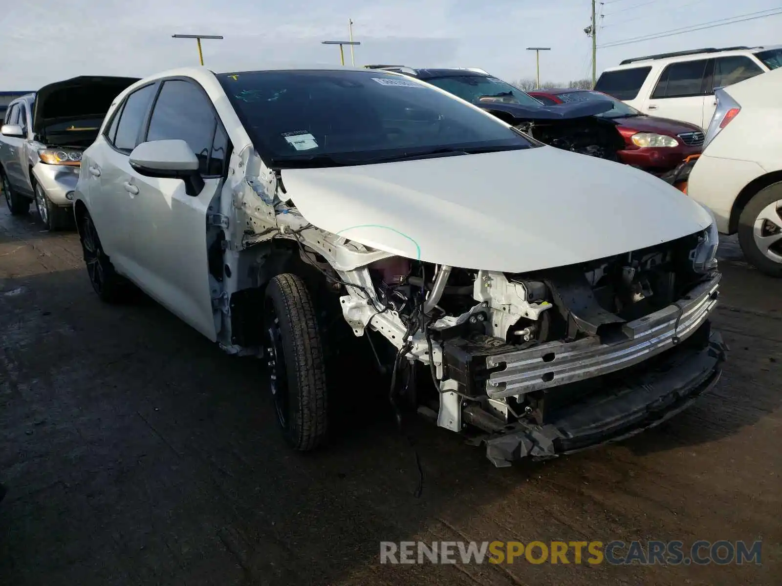 1 Photograph of a damaged car JTNK4RBE7K3027834 TOYOTA COROLLA 2019