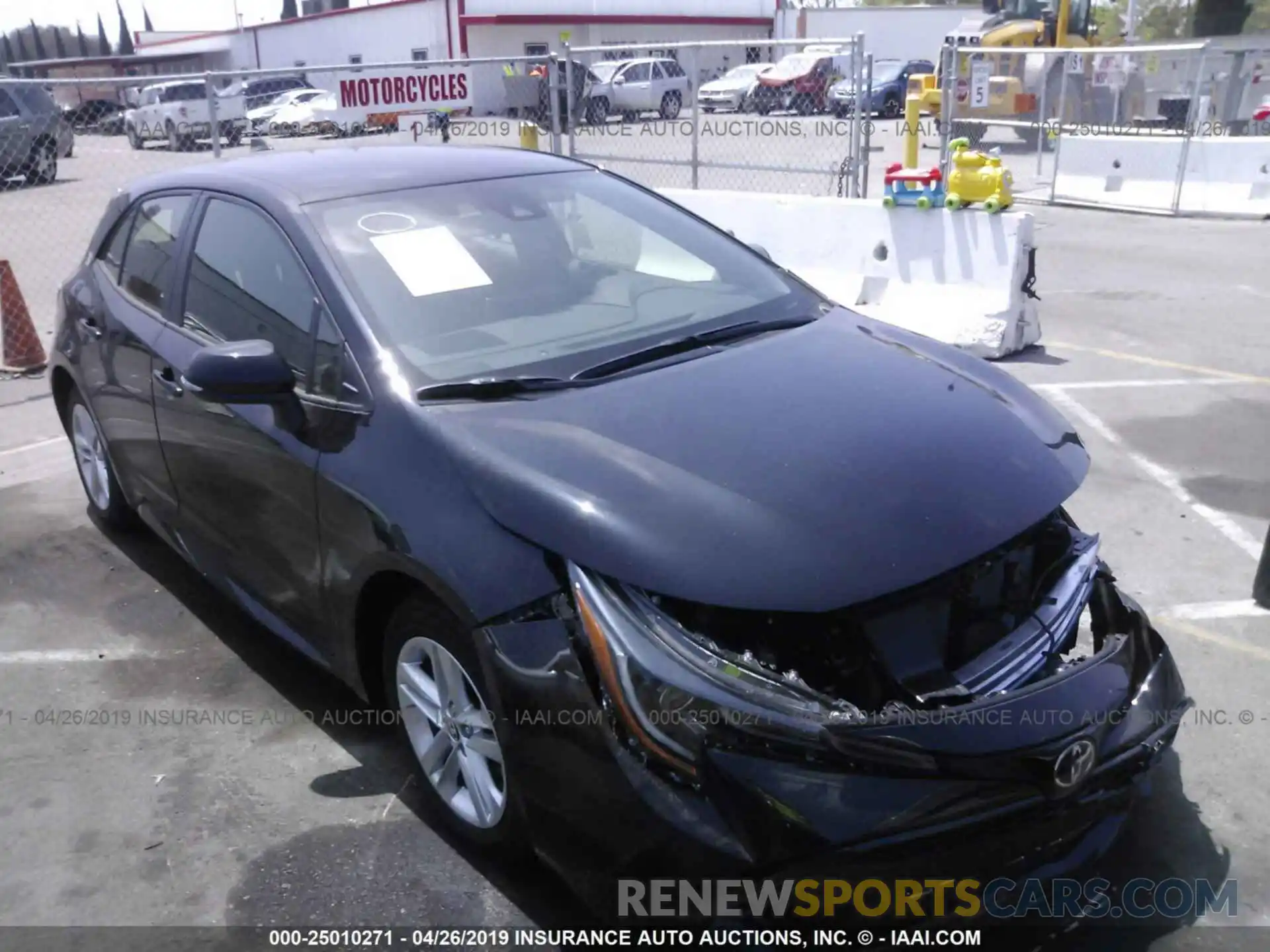 1 Photograph of a damaged car JTNK4RBE7K3043399 TOYOTA COROLLA 2019