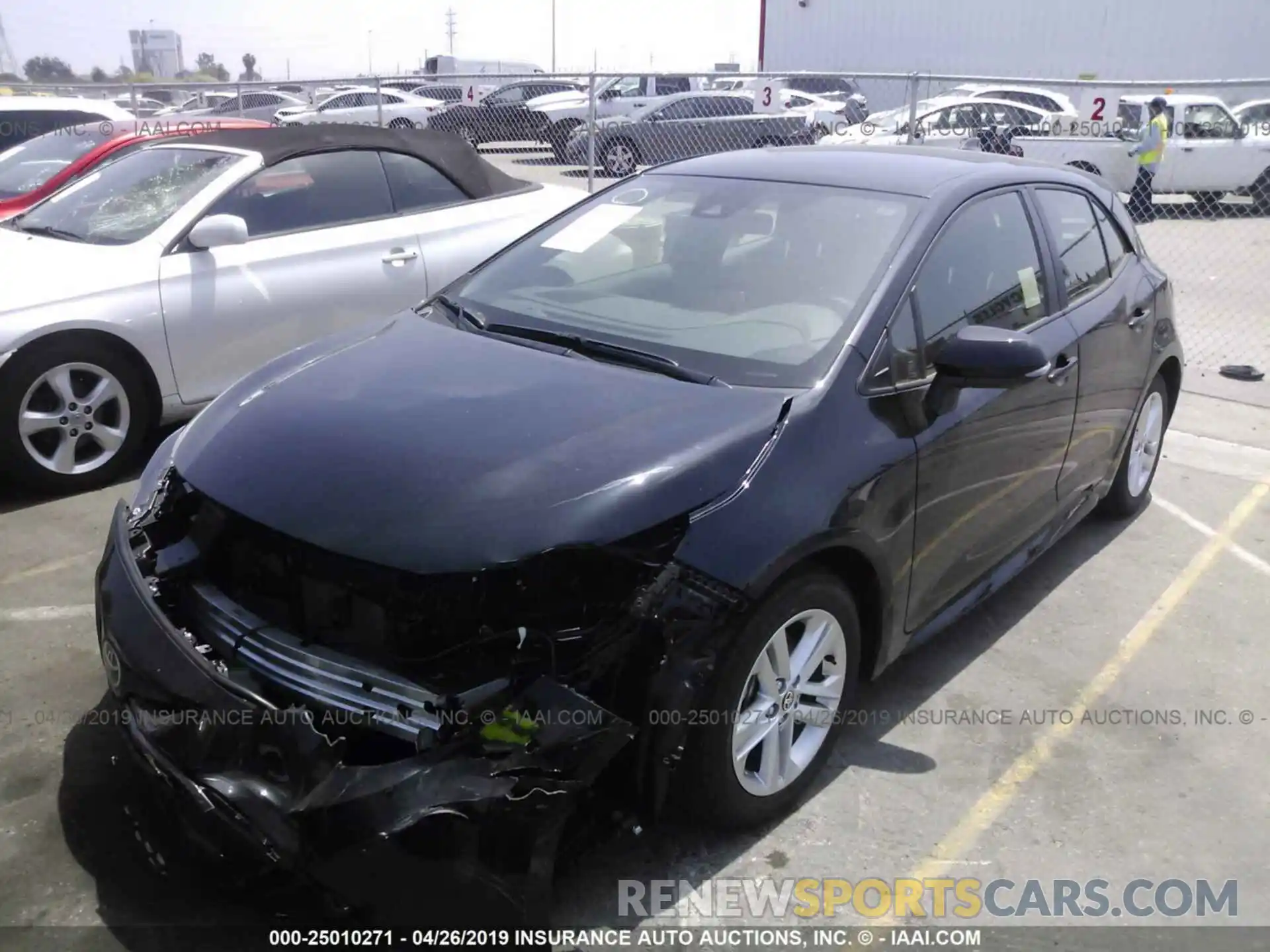 2 Photograph of a damaged car JTNK4RBE7K3043399 TOYOTA COROLLA 2019