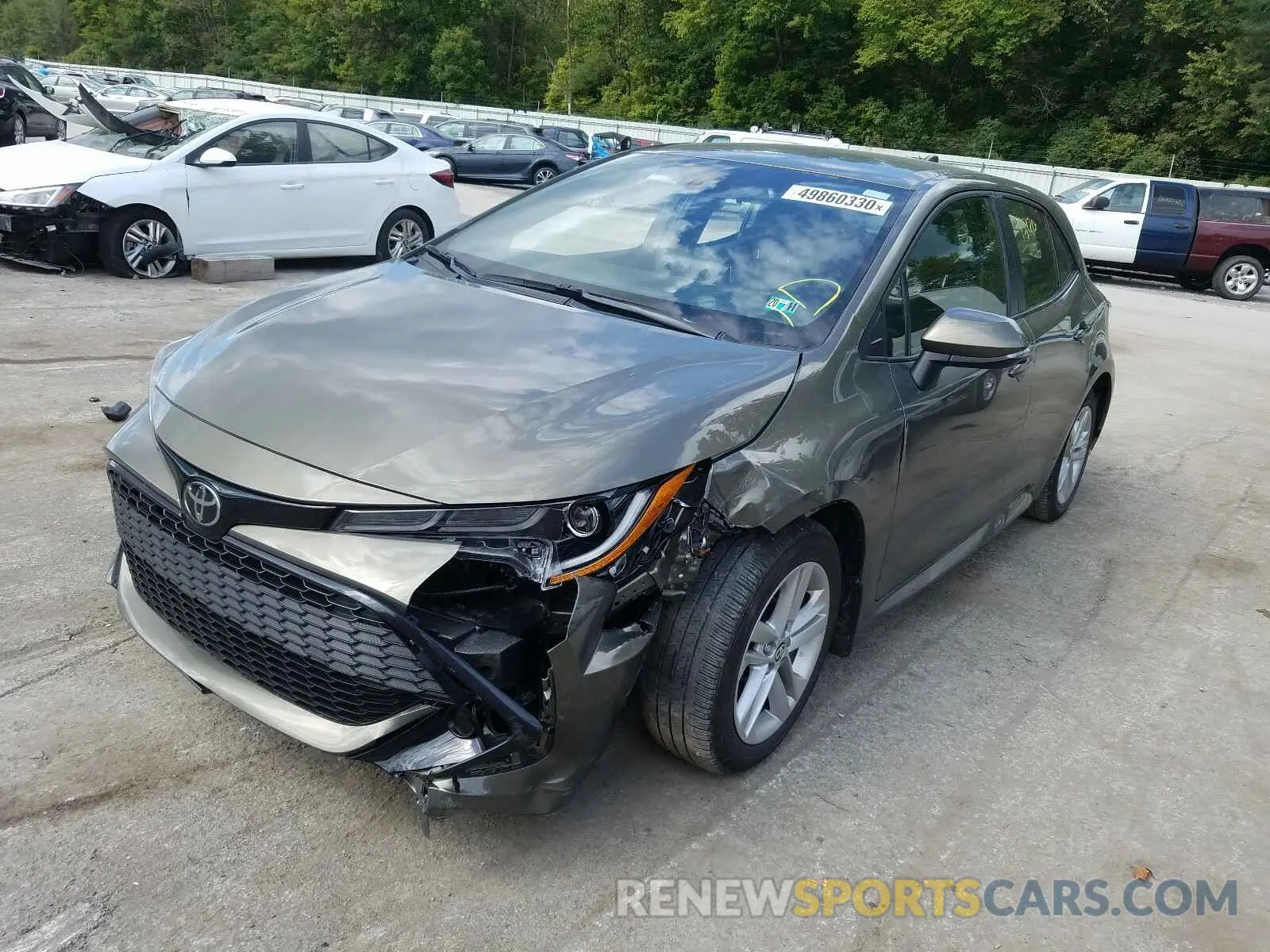 2 Photograph of a damaged car JTNK4RBE7K3054287 TOYOTA COROLLA 2019