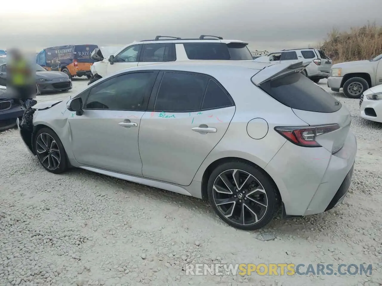 2 Photograph of a damaged car JTNK4RBE8K3004109 TOYOTA COROLLA 2019