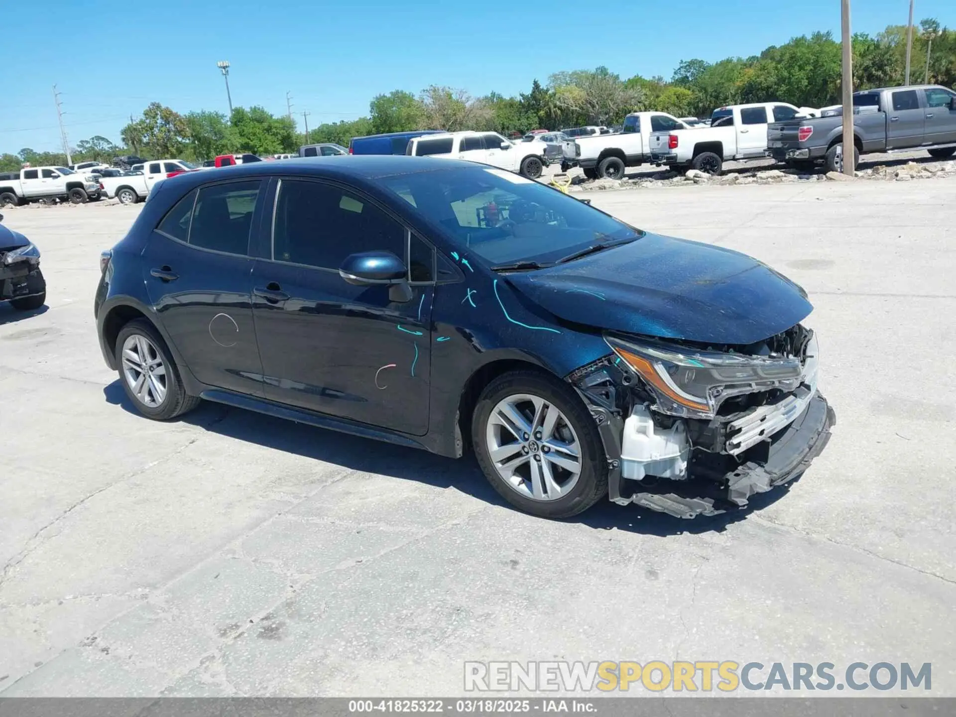 1 Photograph of a damaged car JTNK4RBE8K3017572 TOYOTA COROLLA 2019