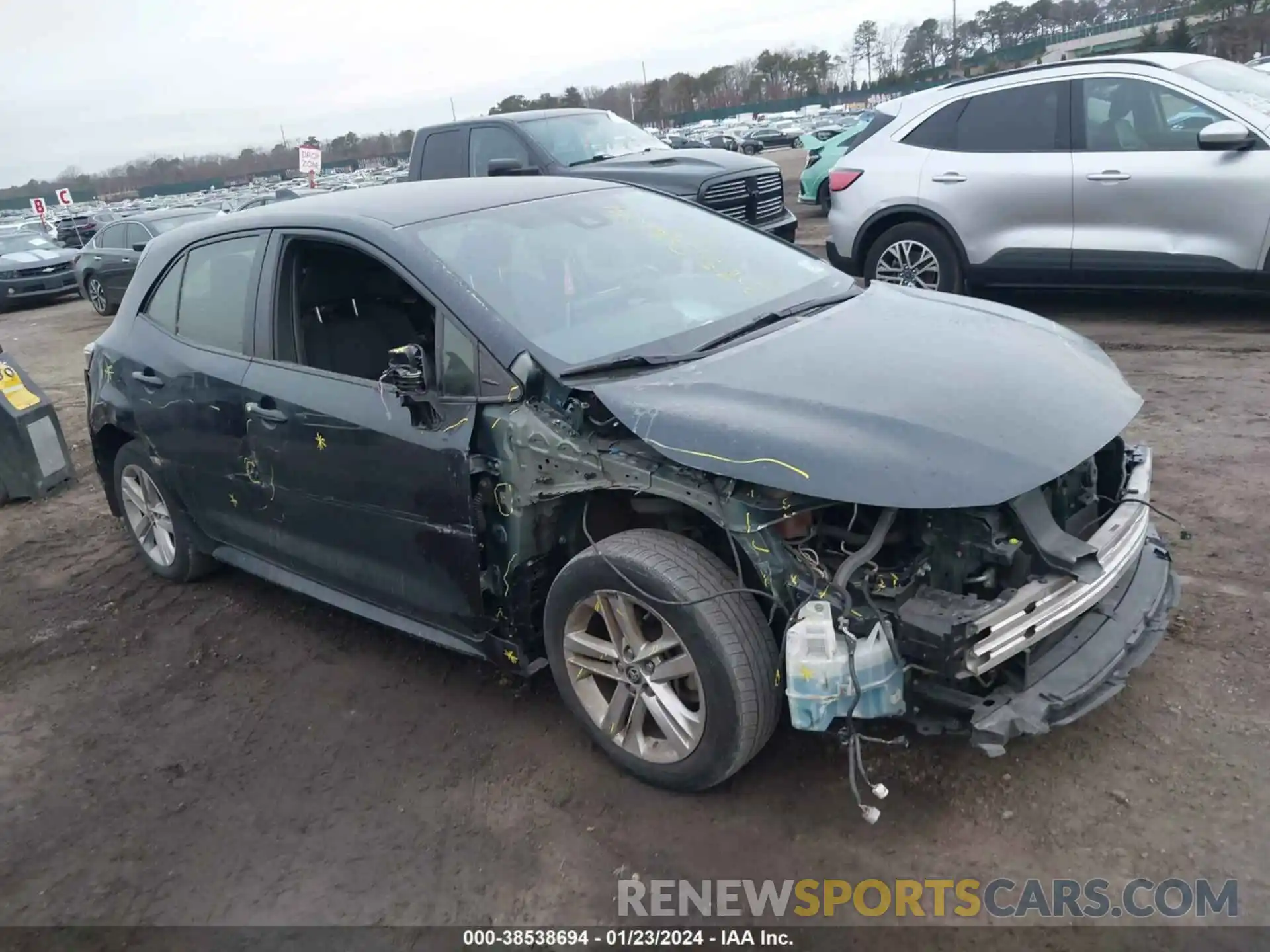 1 Photograph of a damaged car JTNK4RBE8K3035246 TOYOTA COROLLA 2019