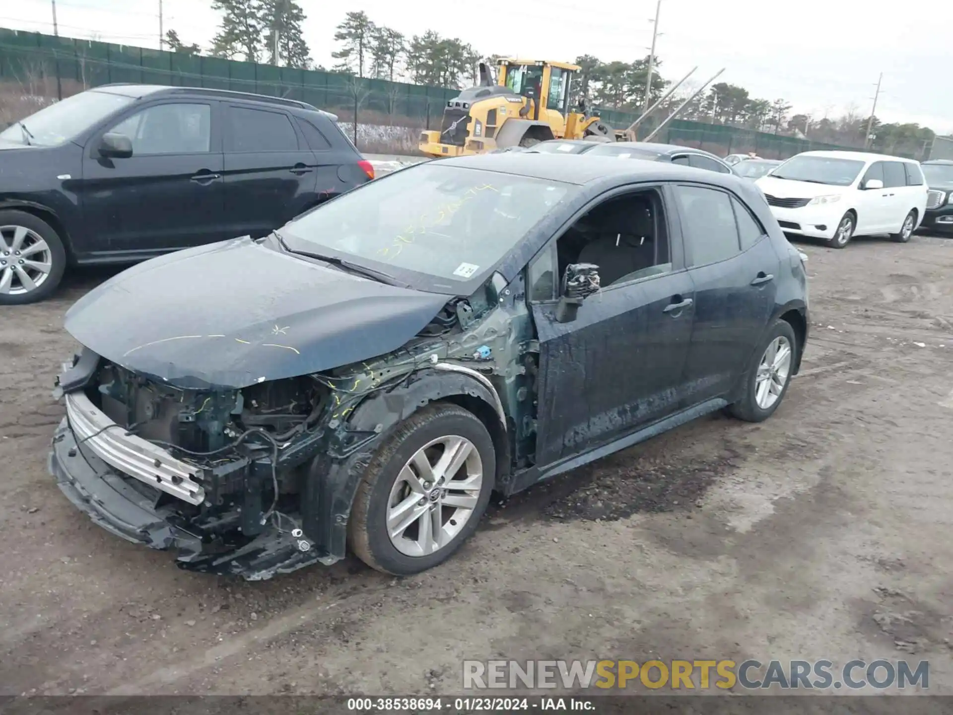 2 Photograph of a damaged car JTNK4RBE8K3035246 TOYOTA COROLLA 2019