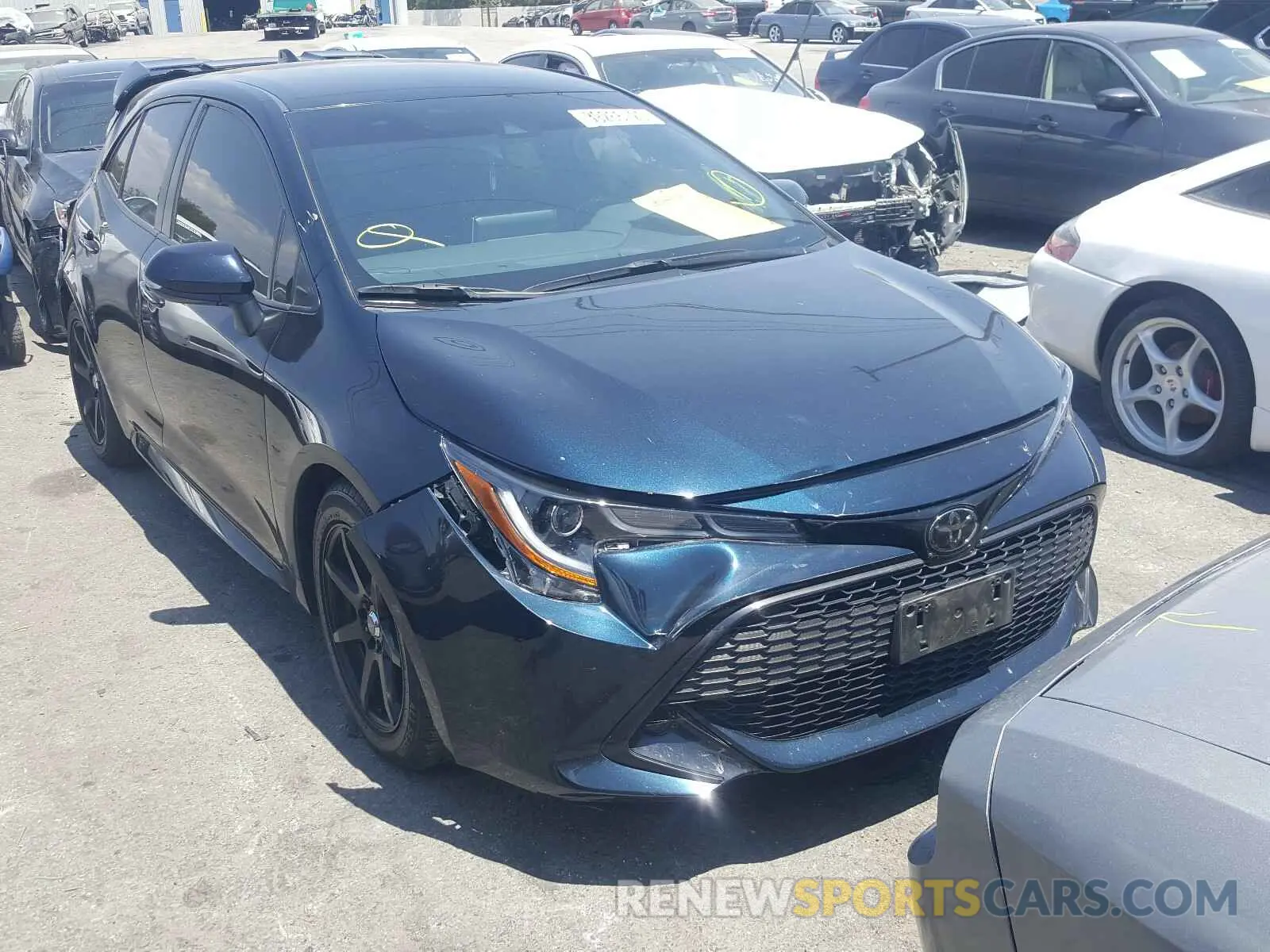 1 Photograph of a damaged car JTNK4RBE8K3038454 TOYOTA COROLLA 2019