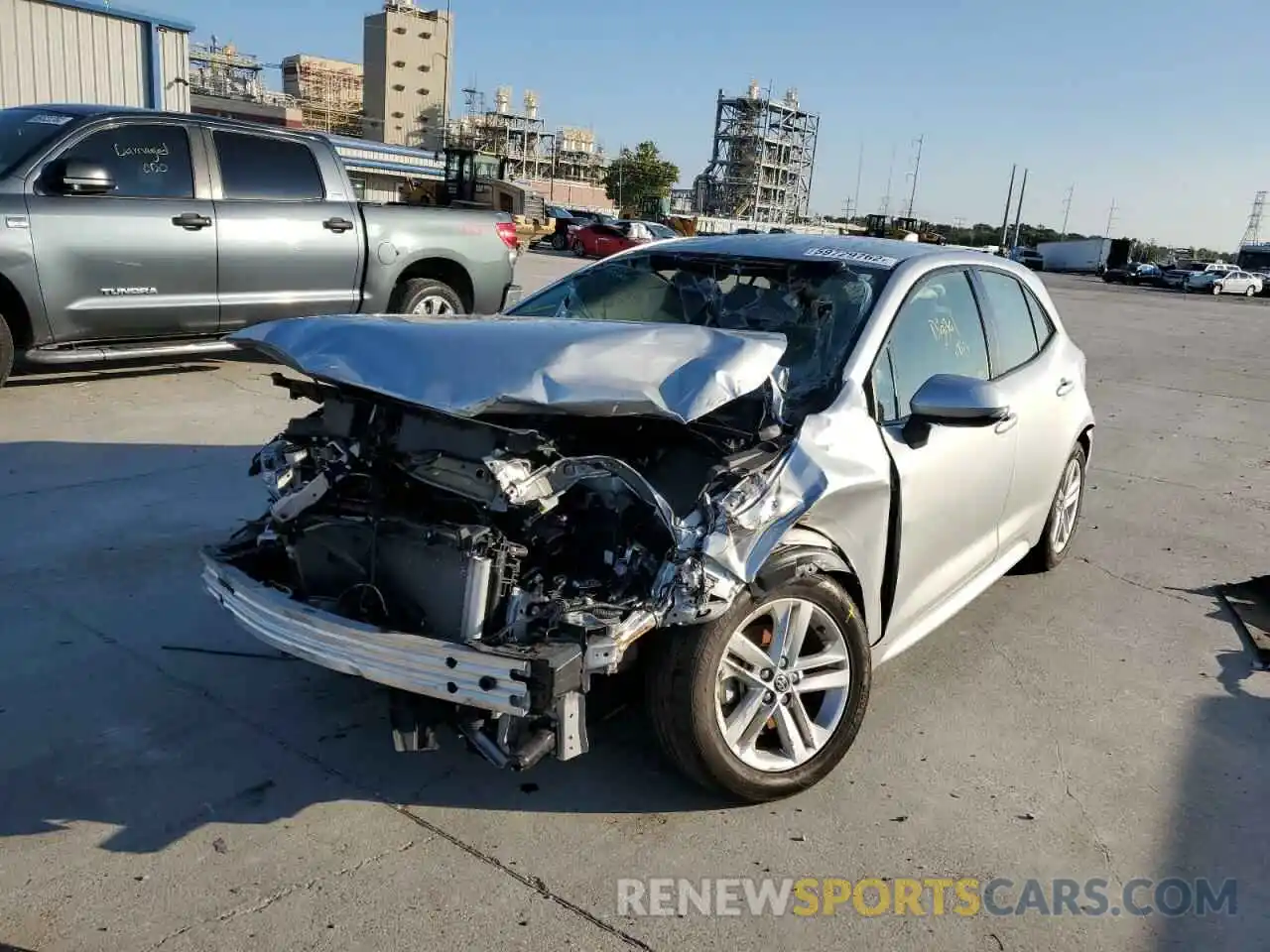 2 Photograph of a damaged car JTNK4RBE8K3043458 TOYOTA COROLLA 2019