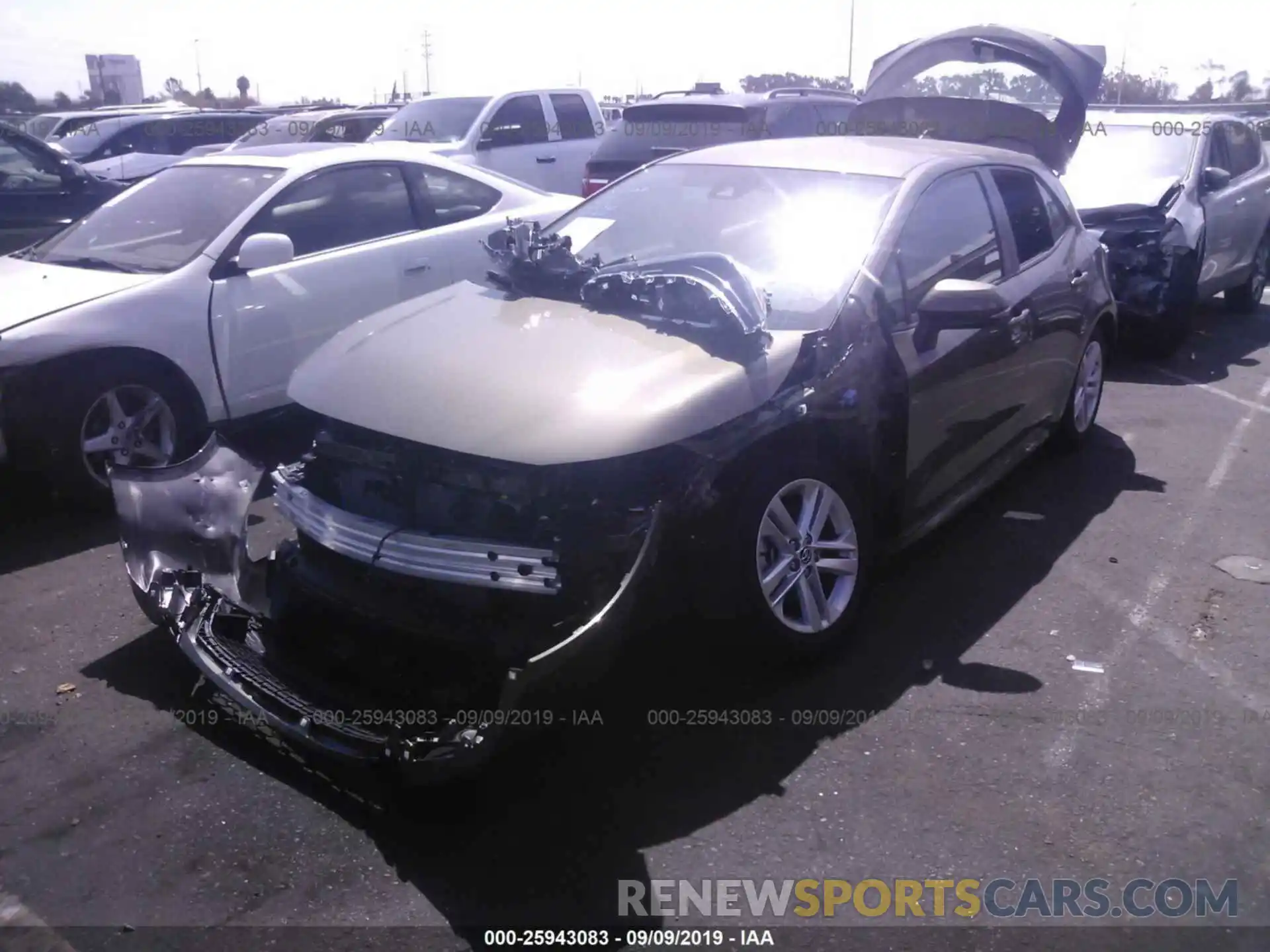 2 Photograph of a damaged car JTNK4RBE8K3052676 TOYOTA COROLLA 2019