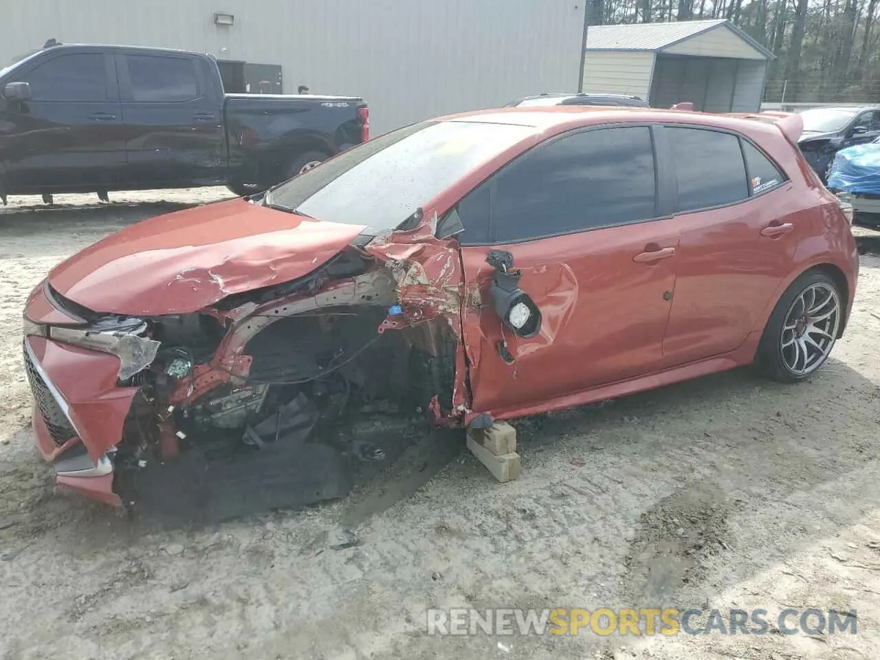 1 Photograph of a damaged car JTNK4RBE8K3052838 TOYOTA COROLLA 2019