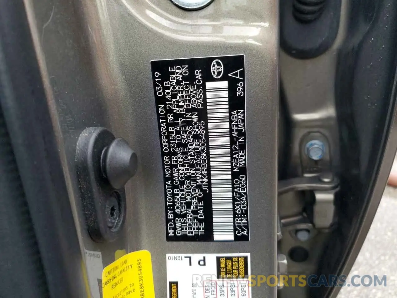 13 Photograph of a damaged car JTNK4RBE8K3054895 TOYOTA COROLLA 2019