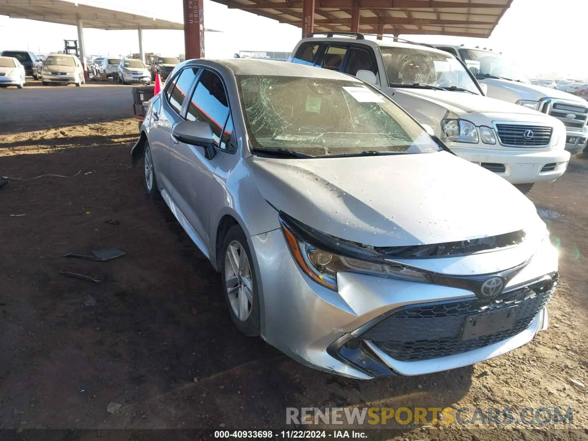 1 Photograph of a damaged car JTNK4RBE9K3009383 TOYOTA COROLLA 2019