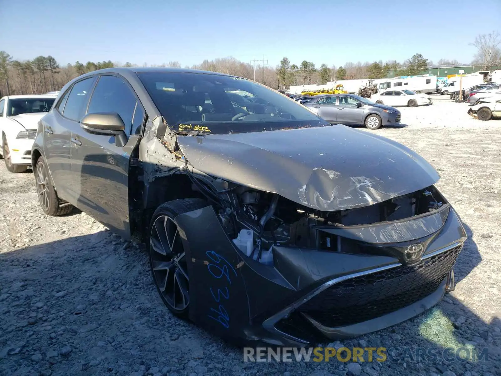 1 Photograph of a damaged car JTNK4RBE9K3022439 TOYOTA COROLLA 2019