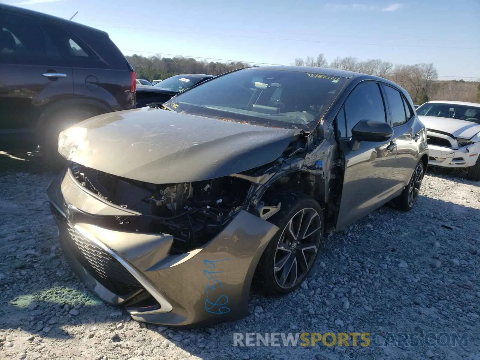 2 Photograph of a damaged car JTNK4RBE9K3022439 TOYOTA COROLLA 2019