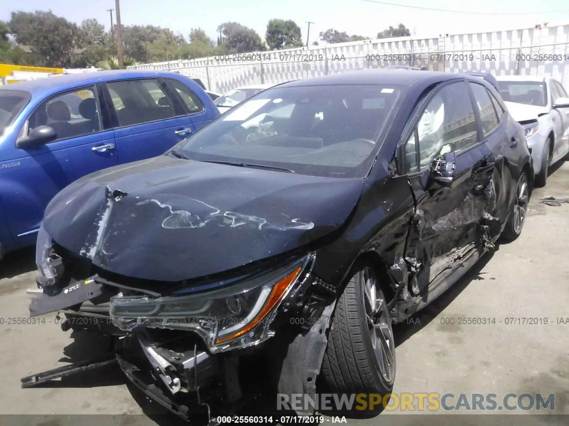 2 Photograph of a damaged car JTNK4RBE9K3025681 TOYOTA COROLLA 2019