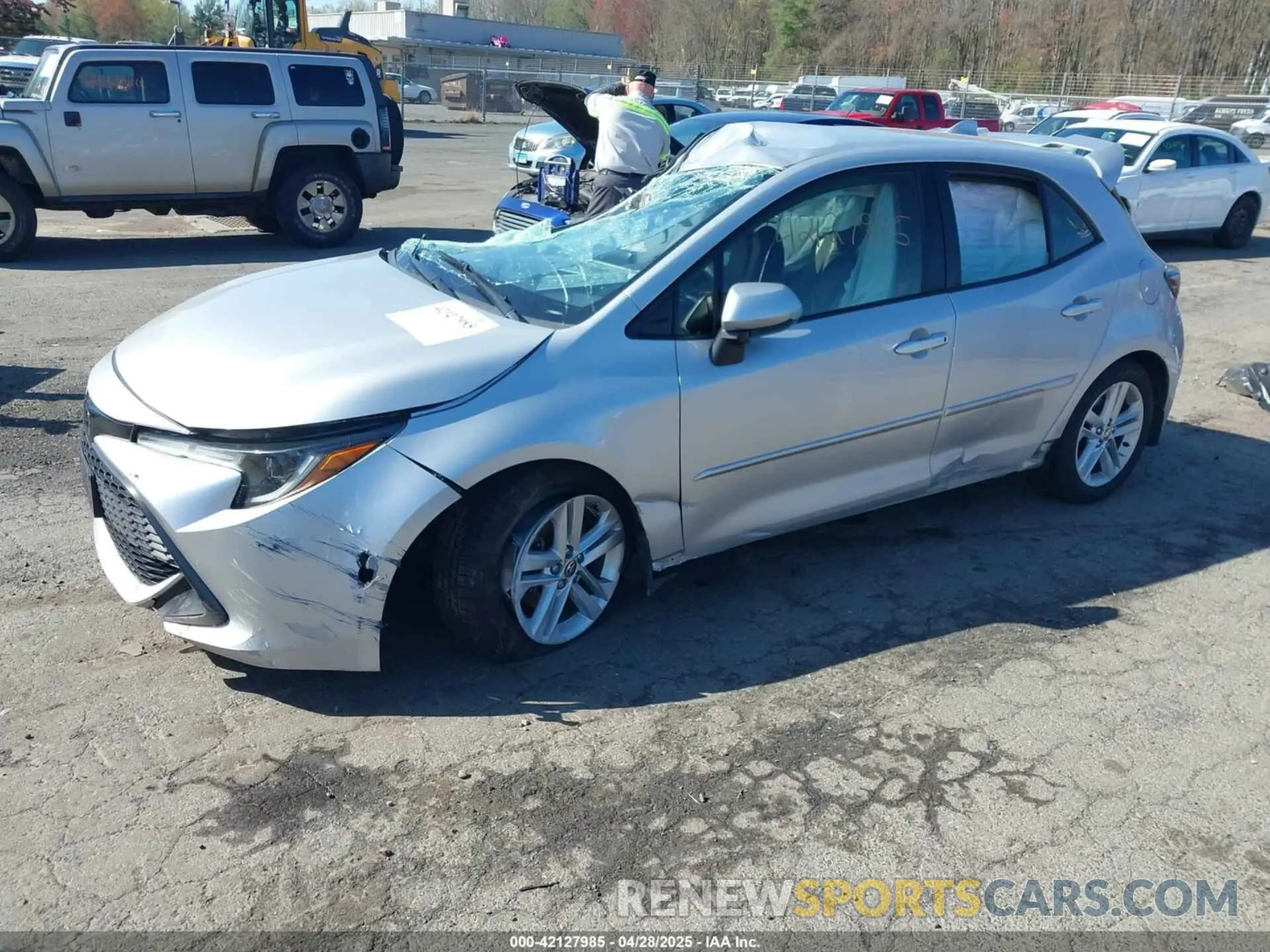 2 Photograph of a damaged car JTNK4RBE9K3037779 TOYOTA COROLLA 2019