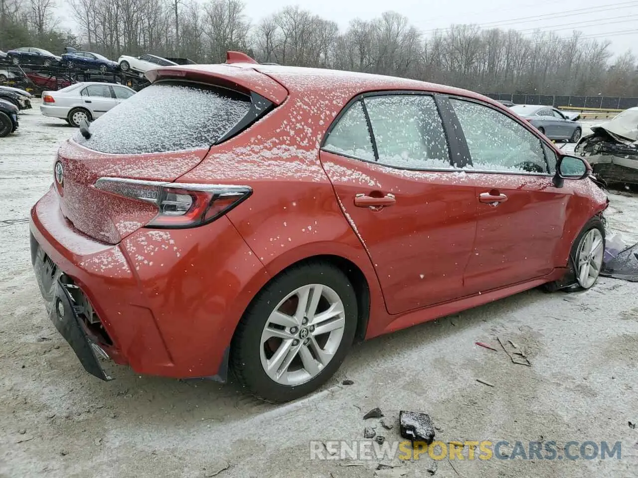 3 Photograph of a damaged car JTNK4RBE9K3043422 TOYOTA COROLLA 2019