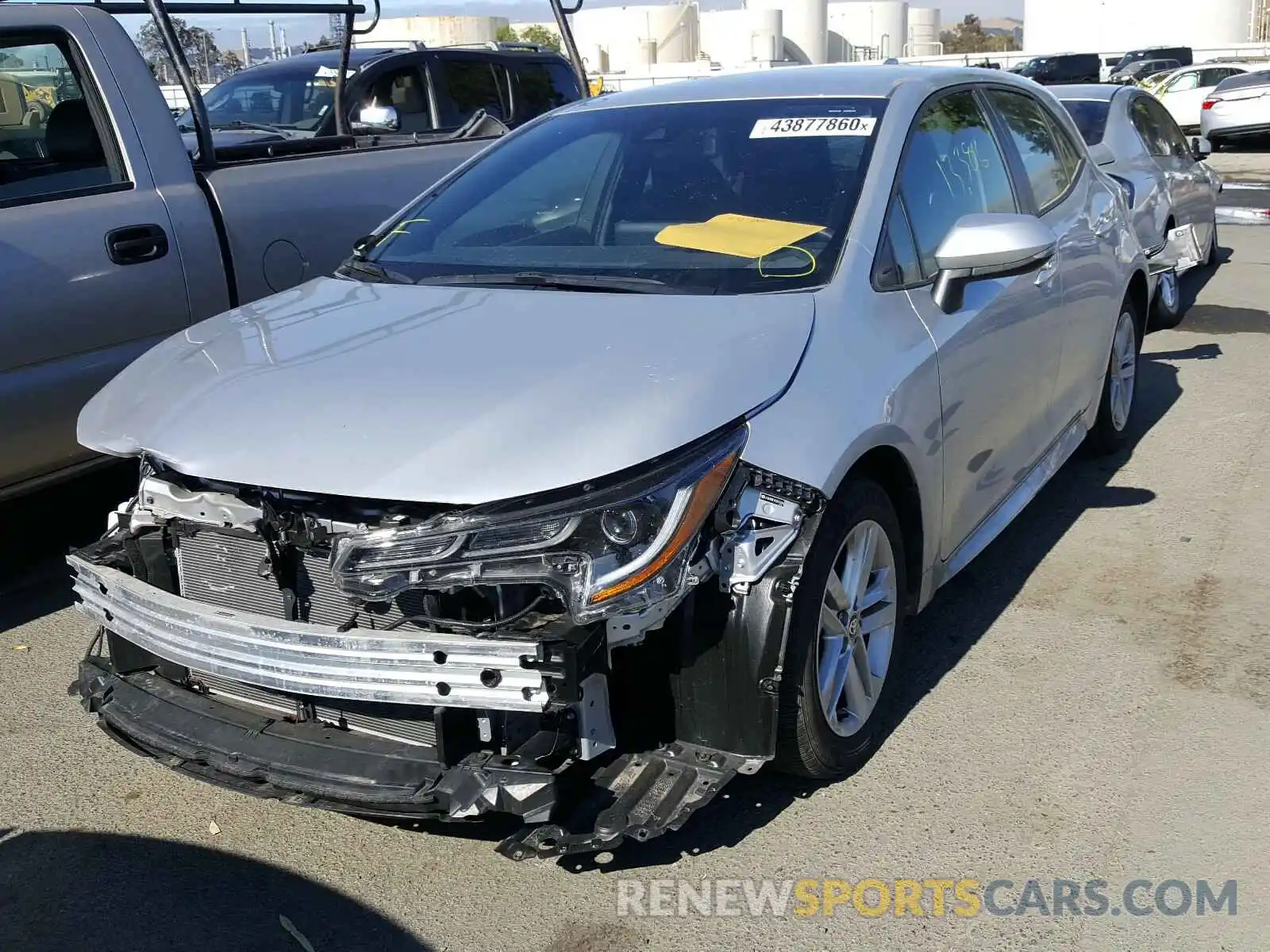 2 Photograph of a damaged car JTNK4RBE9K3051696 TOYOTA COROLLA 2019