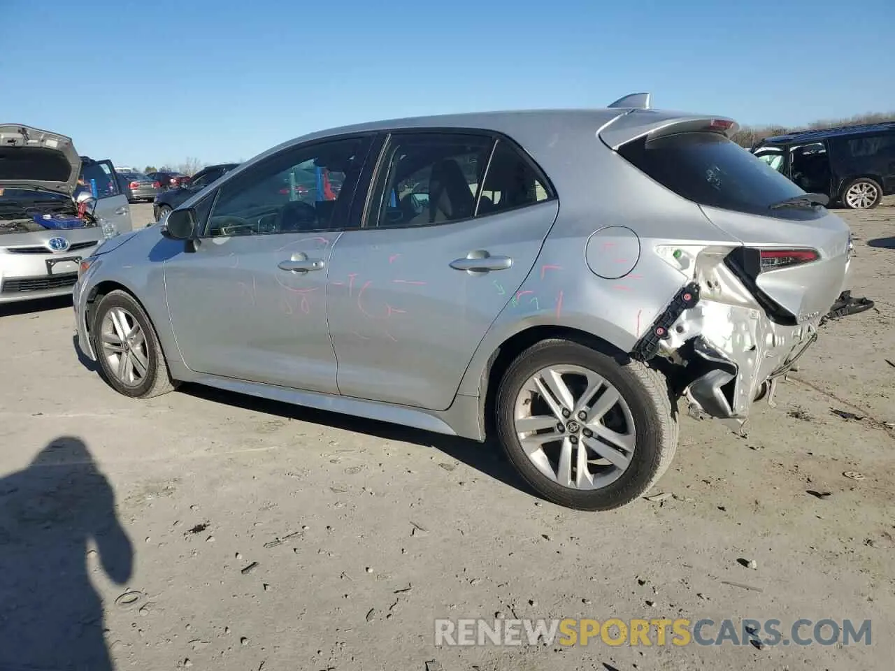 2 Photograph of a damaged car JTNK4RBE9K3055246 TOYOTA COROLLA 2019