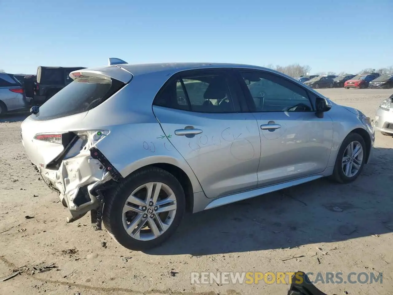 3 Photograph of a damaged car JTNK4RBE9K3055246 TOYOTA COROLLA 2019