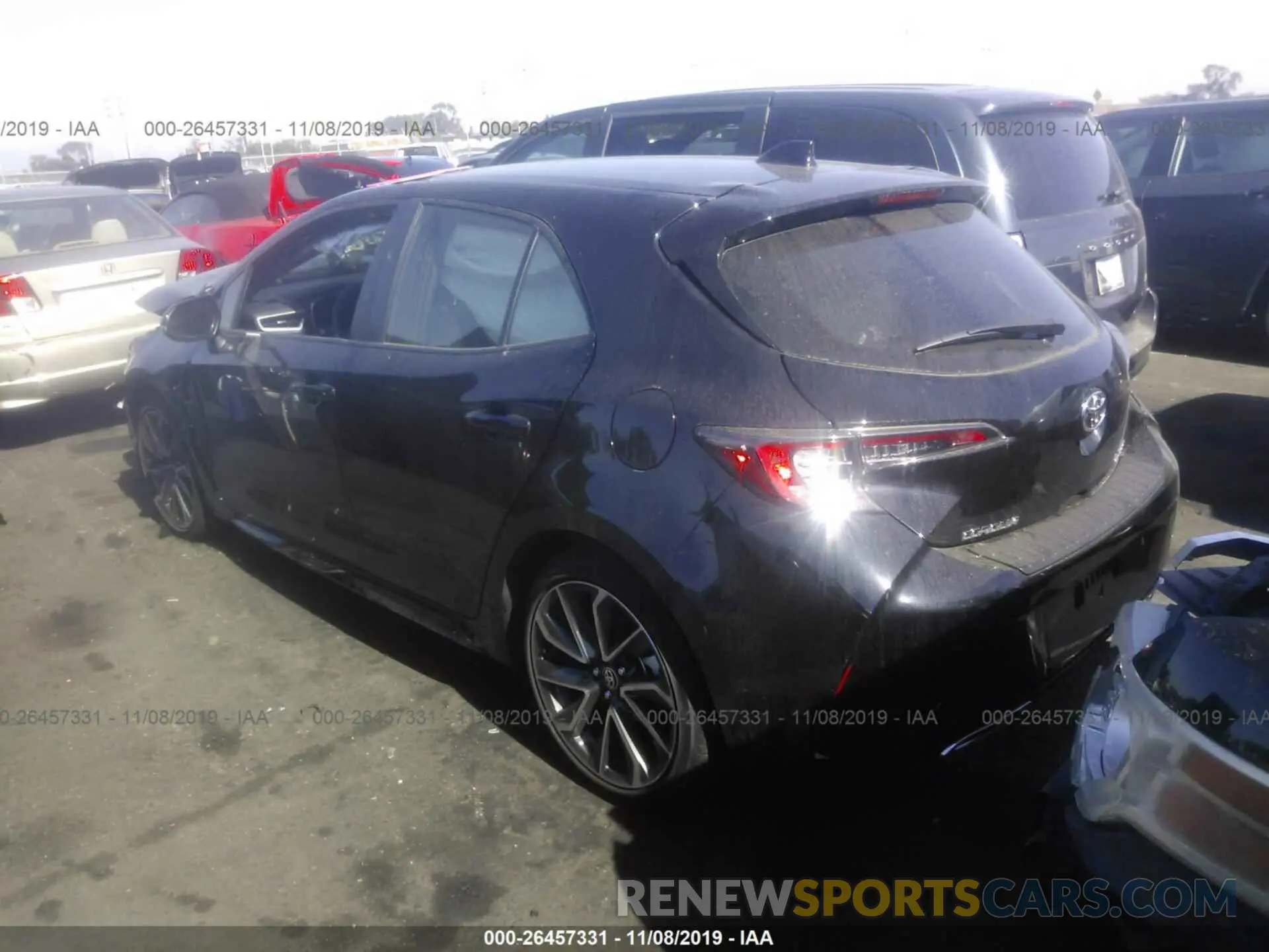 1 Photograph of a damaged car JTNK4RBE9K3057465 TOYOTA COROLLA 2019