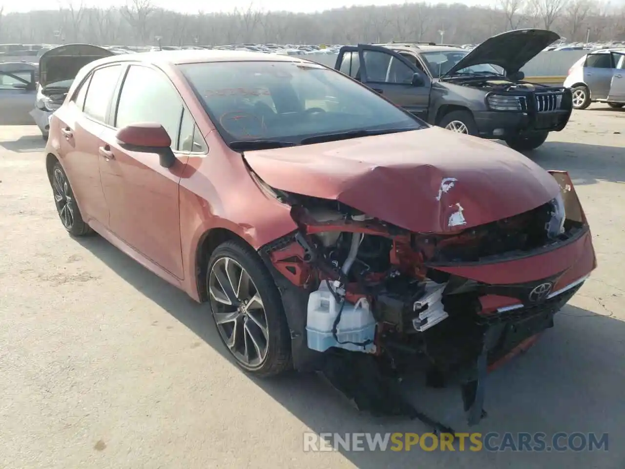 1 Photograph of a damaged car JTNK4RBEXK3002362 TOYOTA COROLLA 2019