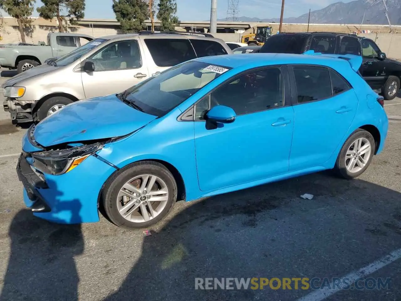 1 Photograph of a damaged car JTNK4RBEXK3011711 TOYOTA COROLLA 2019