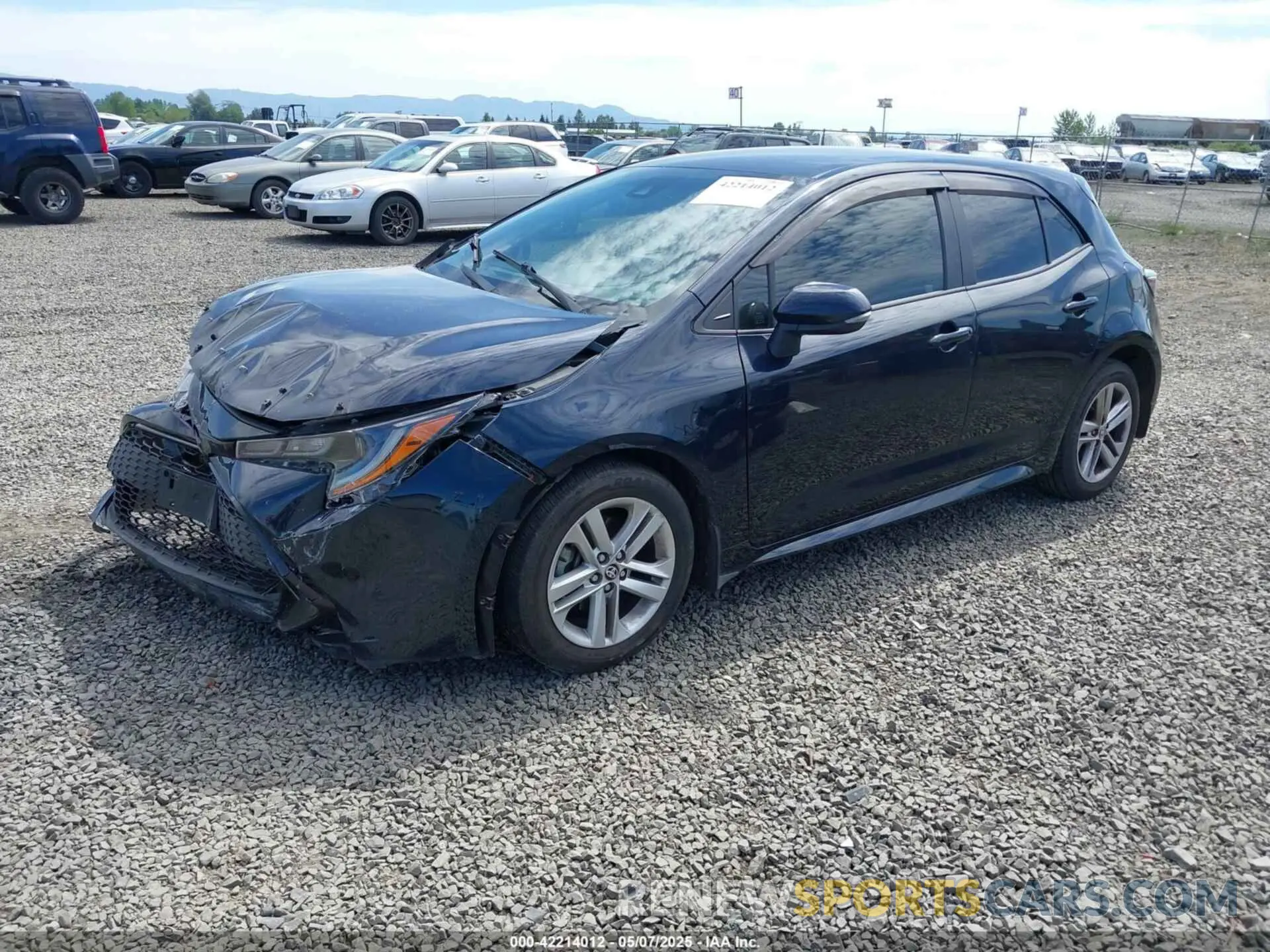 2 Photograph of a damaged car JTNK4RBEXK3017153 TOYOTA COROLLA 2019