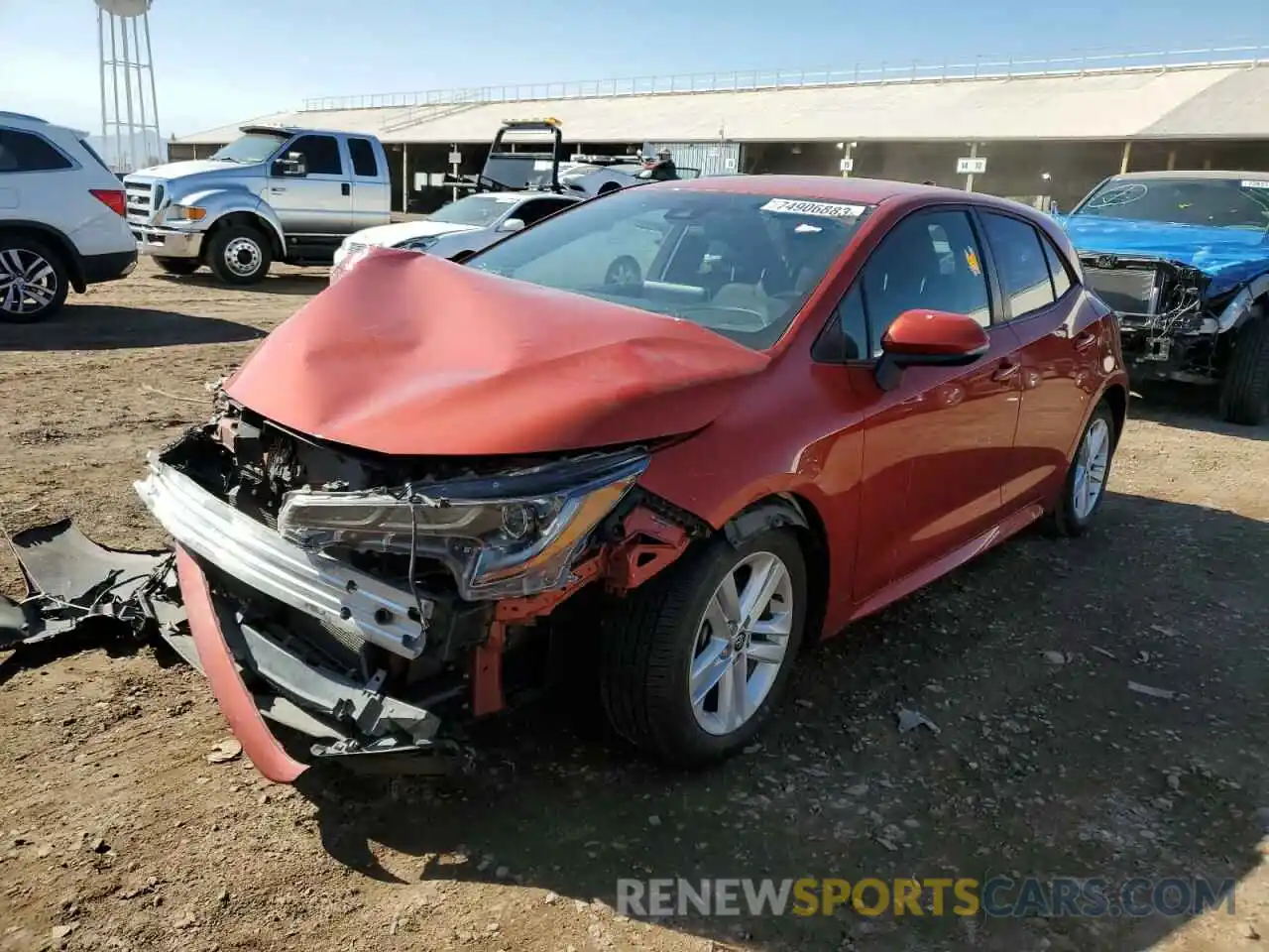 1 Photograph of a damaged car JTNK4RBEXK3045454 TOYOTA COROLLA 2019