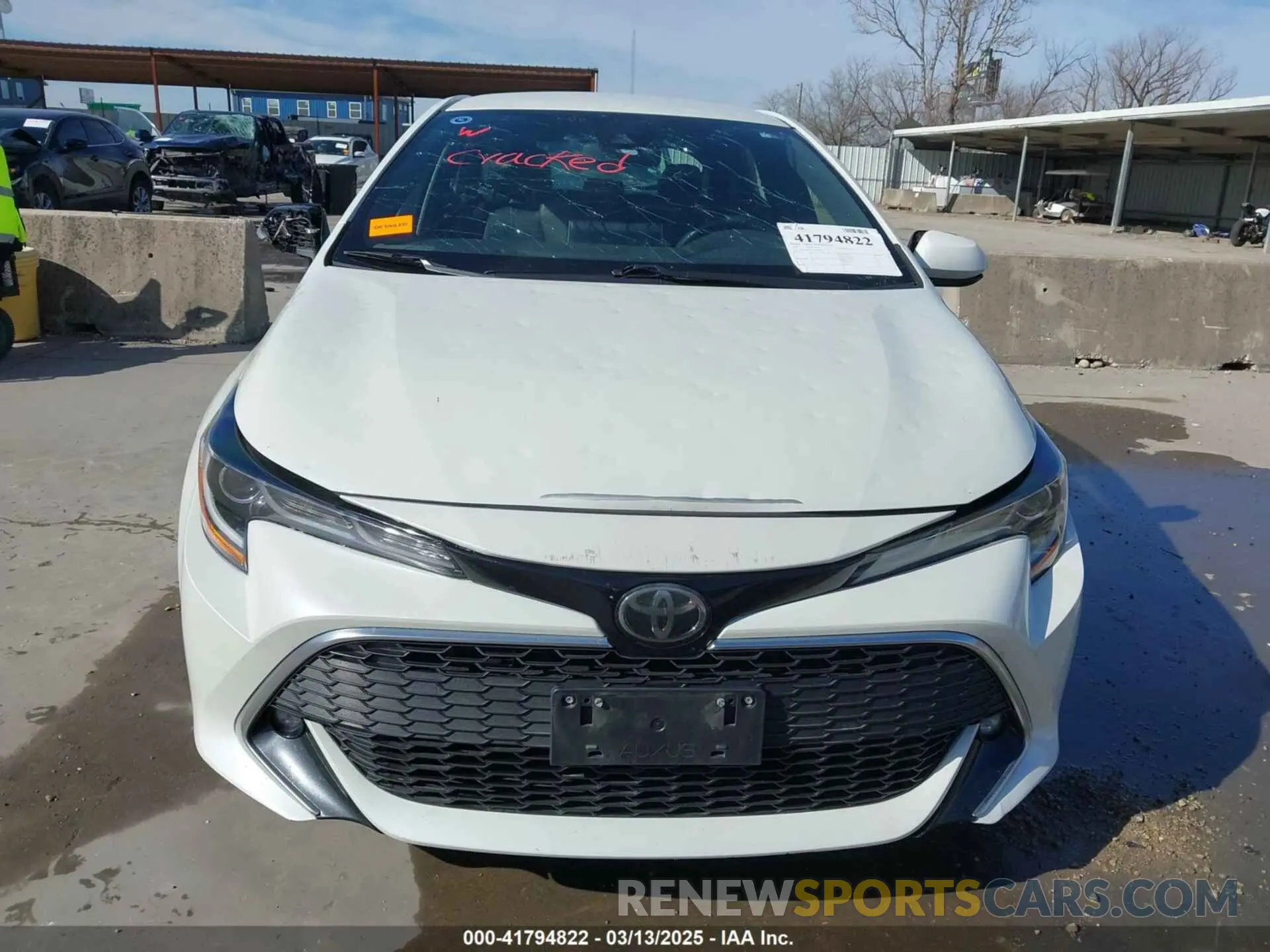 12 Photograph of a damaged car JTNK4RBEXK3059838 TOYOTA COROLLA 2019