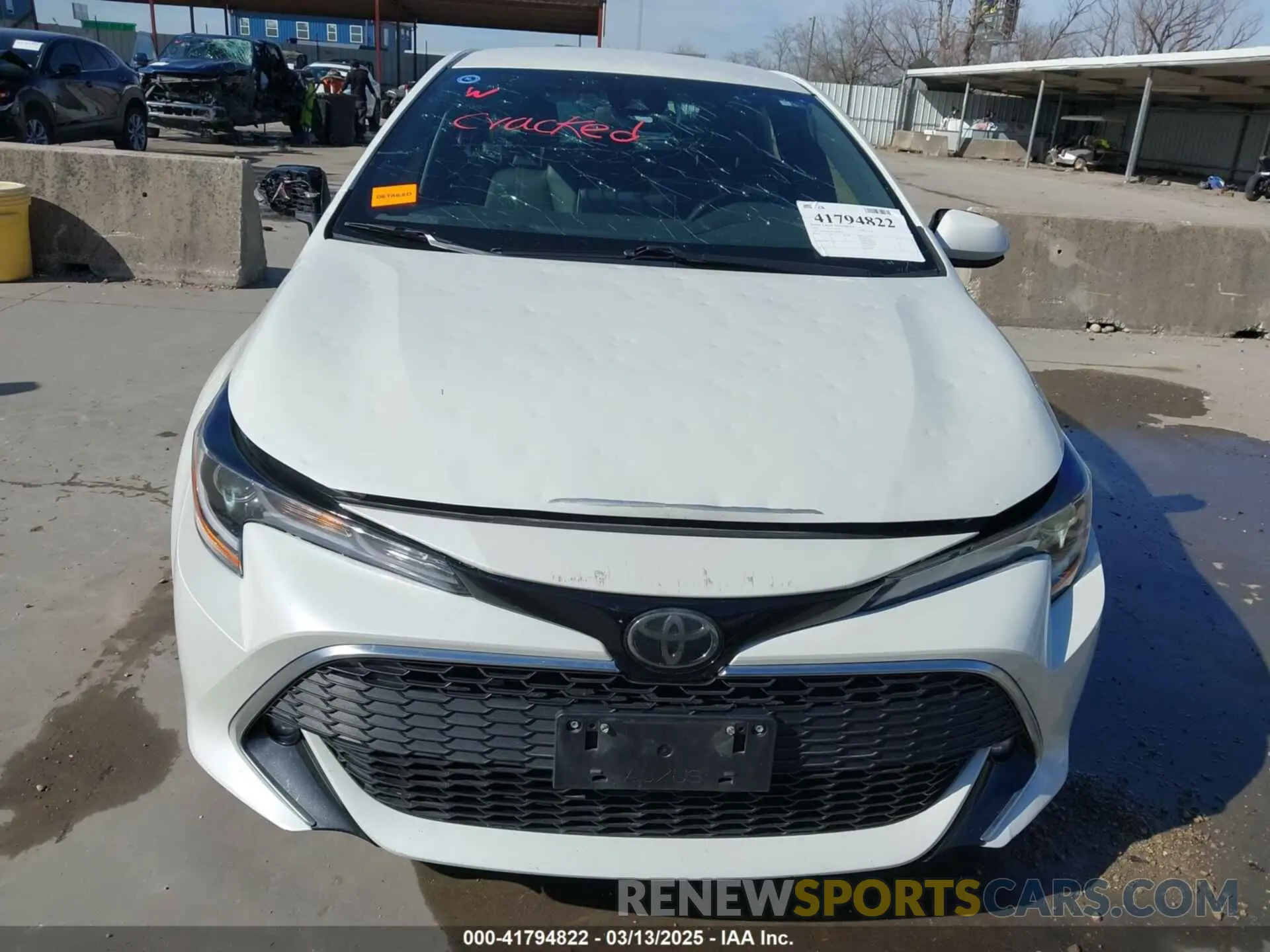6 Photograph of a damaged car JTNK4RBEXK3059838 TOYOTA COROLLA 2019