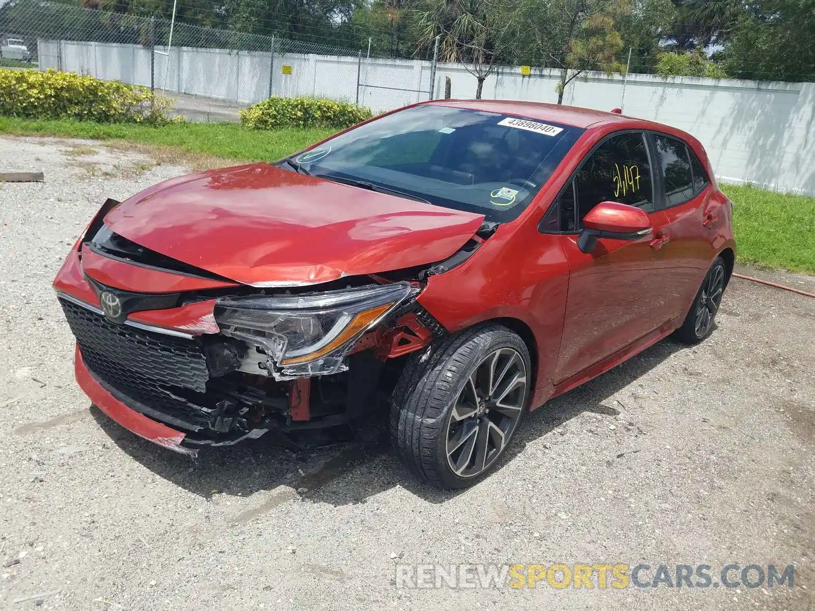 2 Photograph of a damaged car JTNK4RBEXK3059953 TOYOTA COROLLA 2019