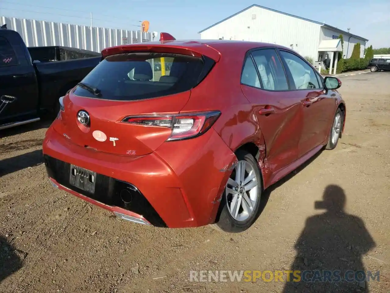 4 Photograph of a damaged car JTNK4RBEXK3063579 TOYOTA COROLLA 2019