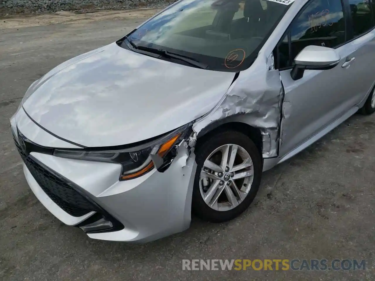 9 Photograph of a damaged car JTNK4RBEXK3068362 TOYOTA COROLLA 2019