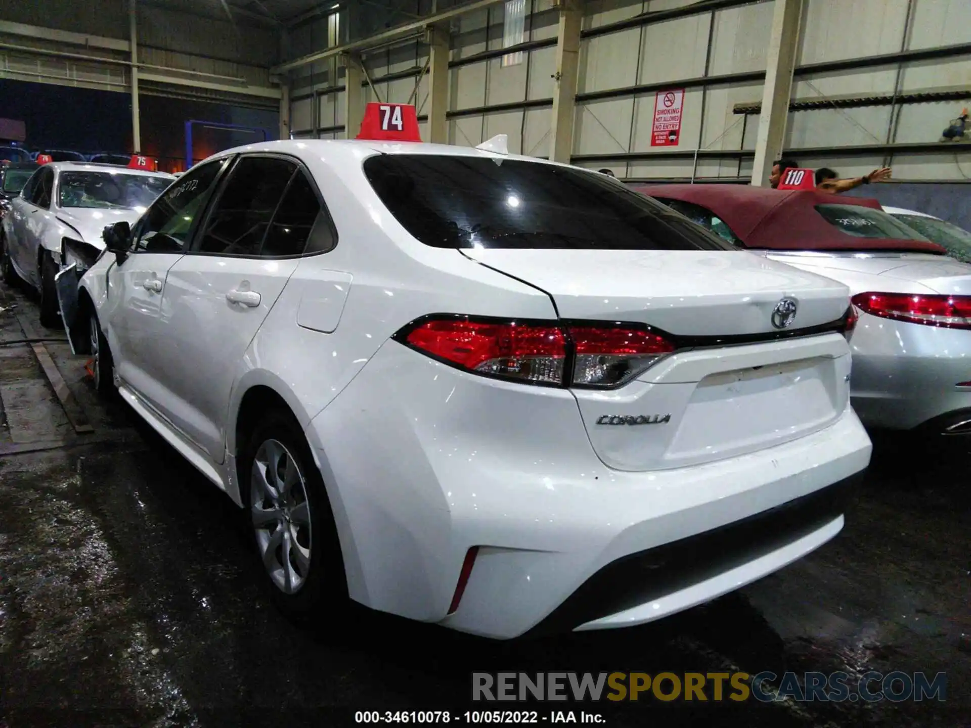 3 Photograph of a damaged car 00DEPRAE6LJ033504 TOYOTA COROLLA 2020