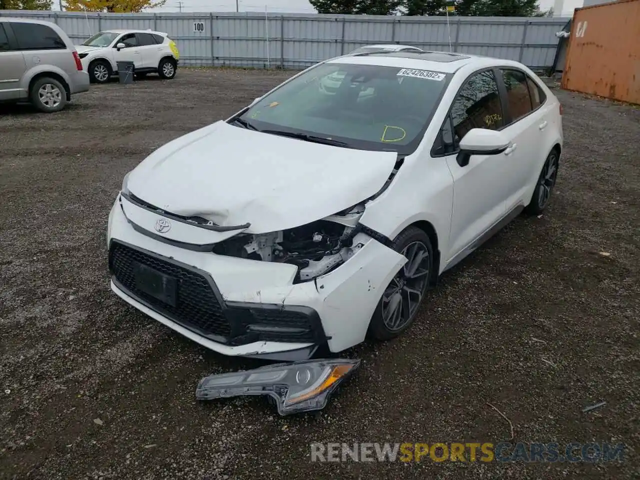 2 Photograph of a damaged car 5YFB4RBE2LP004961 TOYOTA COROLLA 2020