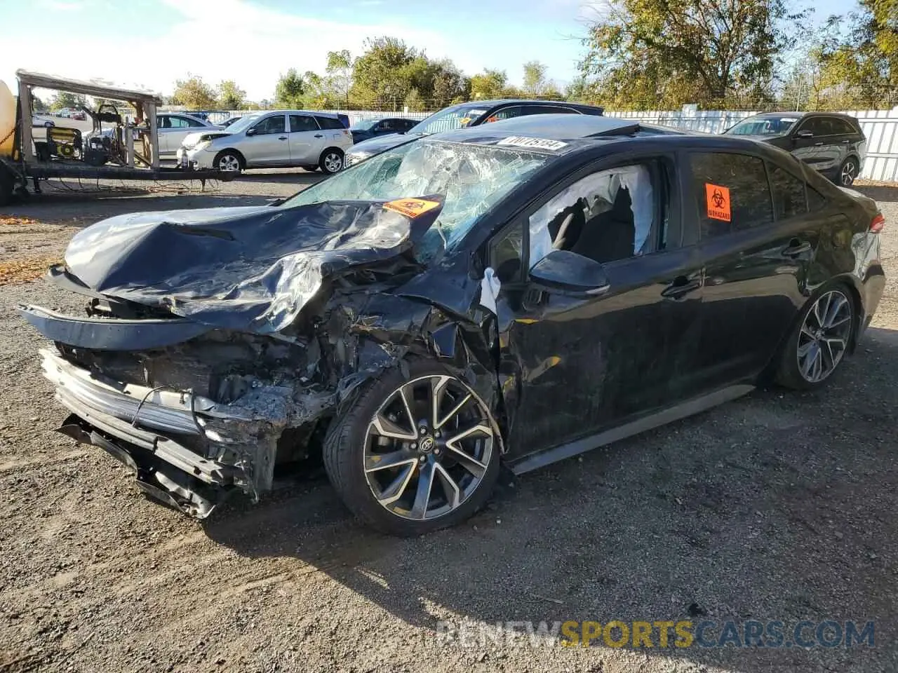 1 Photograph of a damaged car 5YFB4RBE7LP052620 TOYOTA COROLLA 2020