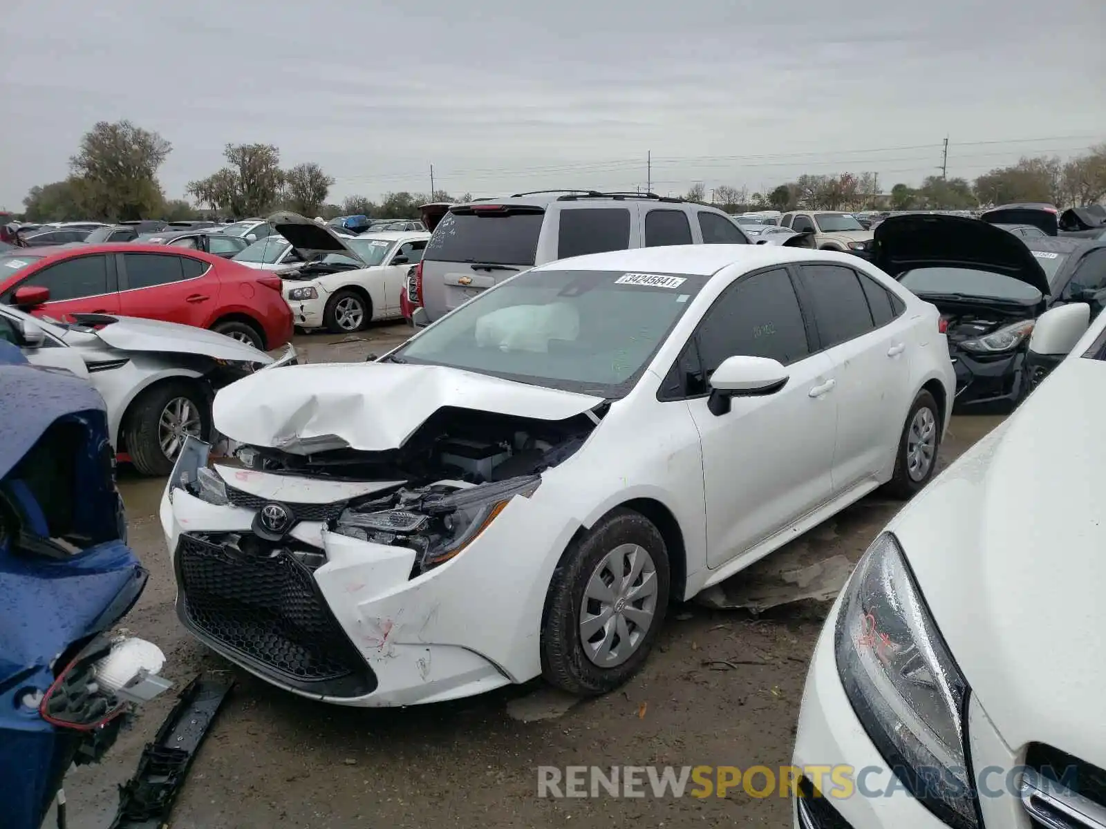 2 Photograph of a damaged car 5YFDPRAE5LP123122 TOYOTA COROLLA 2020