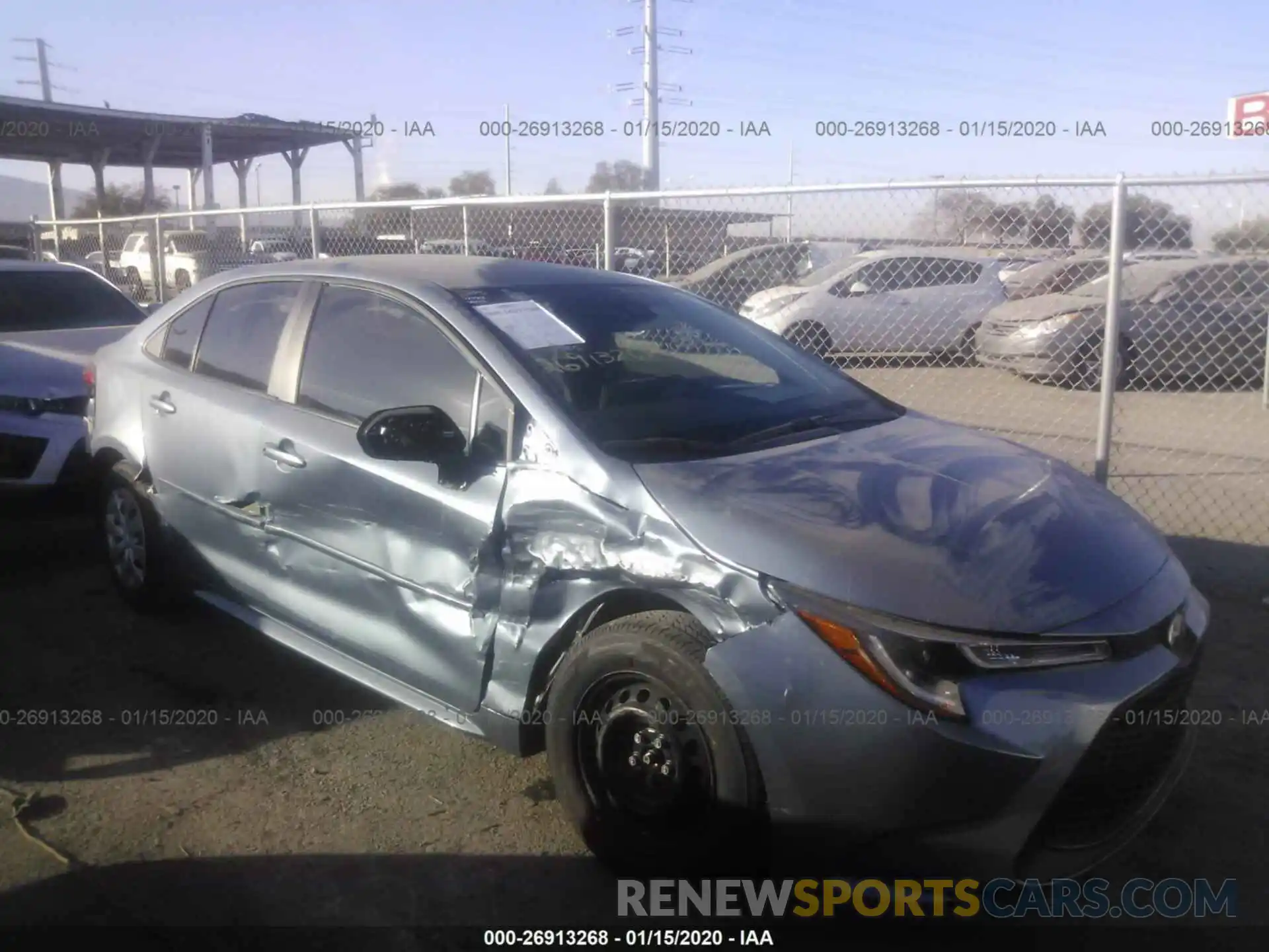 1 Photograph of a damaged car 5YFDPRAE6LP013454 TOYOTA COROLLA 2020