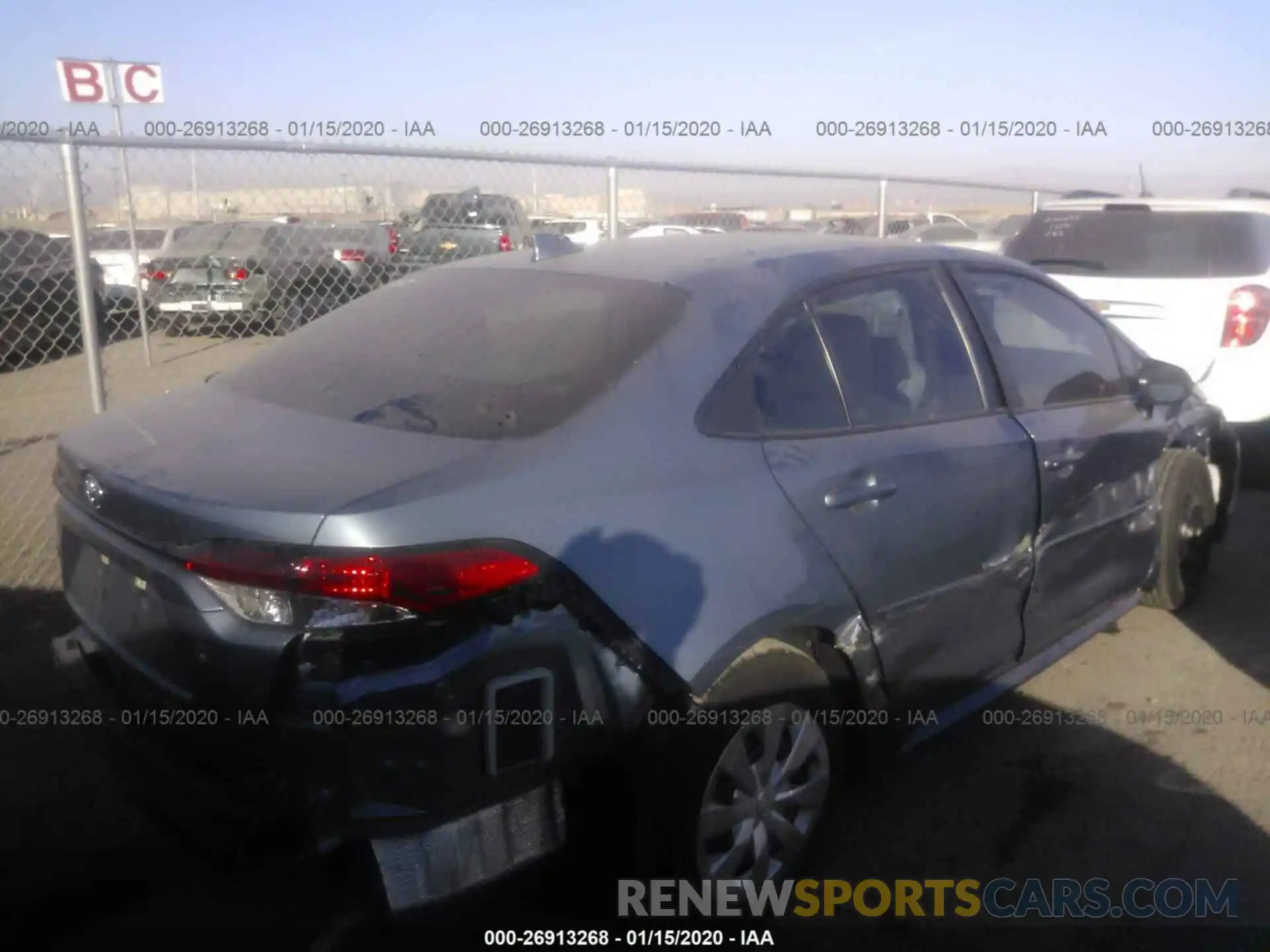 4 Photograph of a damaged car 5YFDPRAE6LP013454 TOYOTA COROLLA 2020