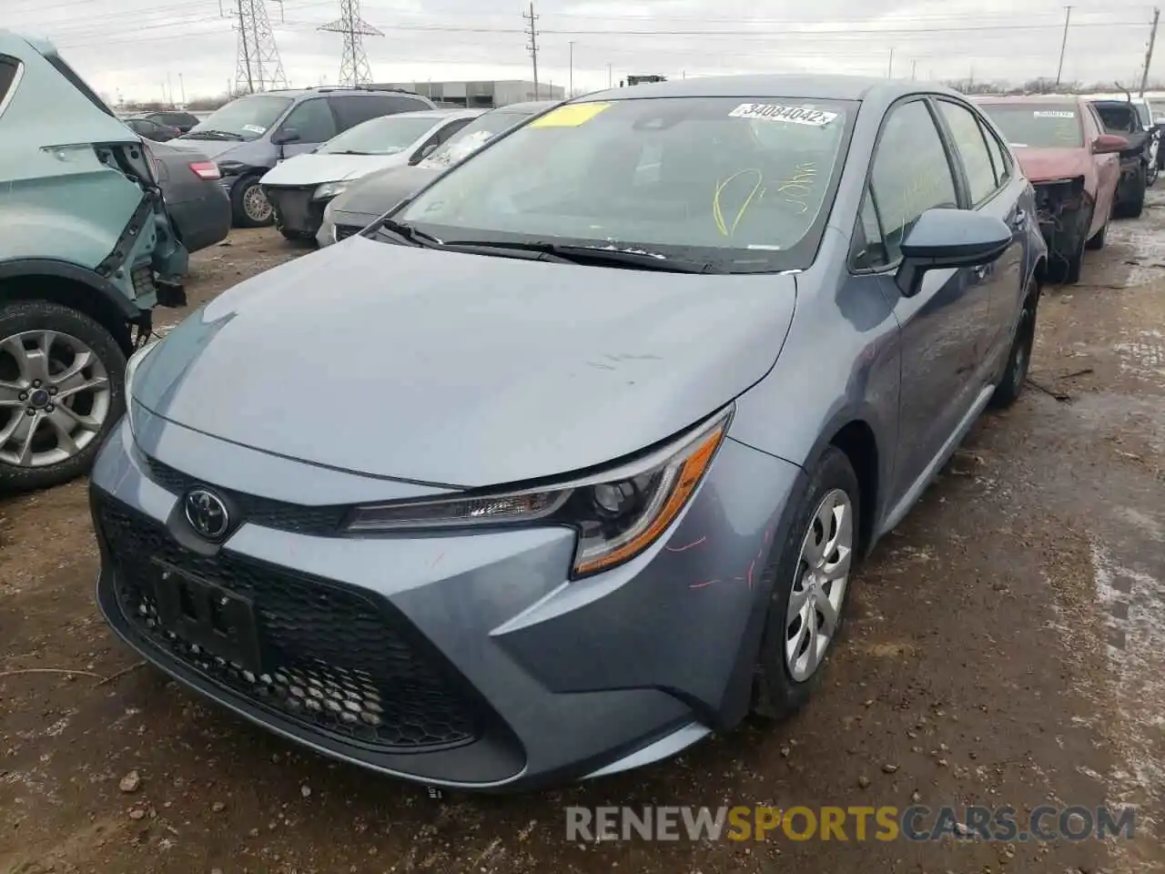 2 Photograph of a damaged car 5YFEPRAE0LP018539 TOYOTA COROLLA 2020