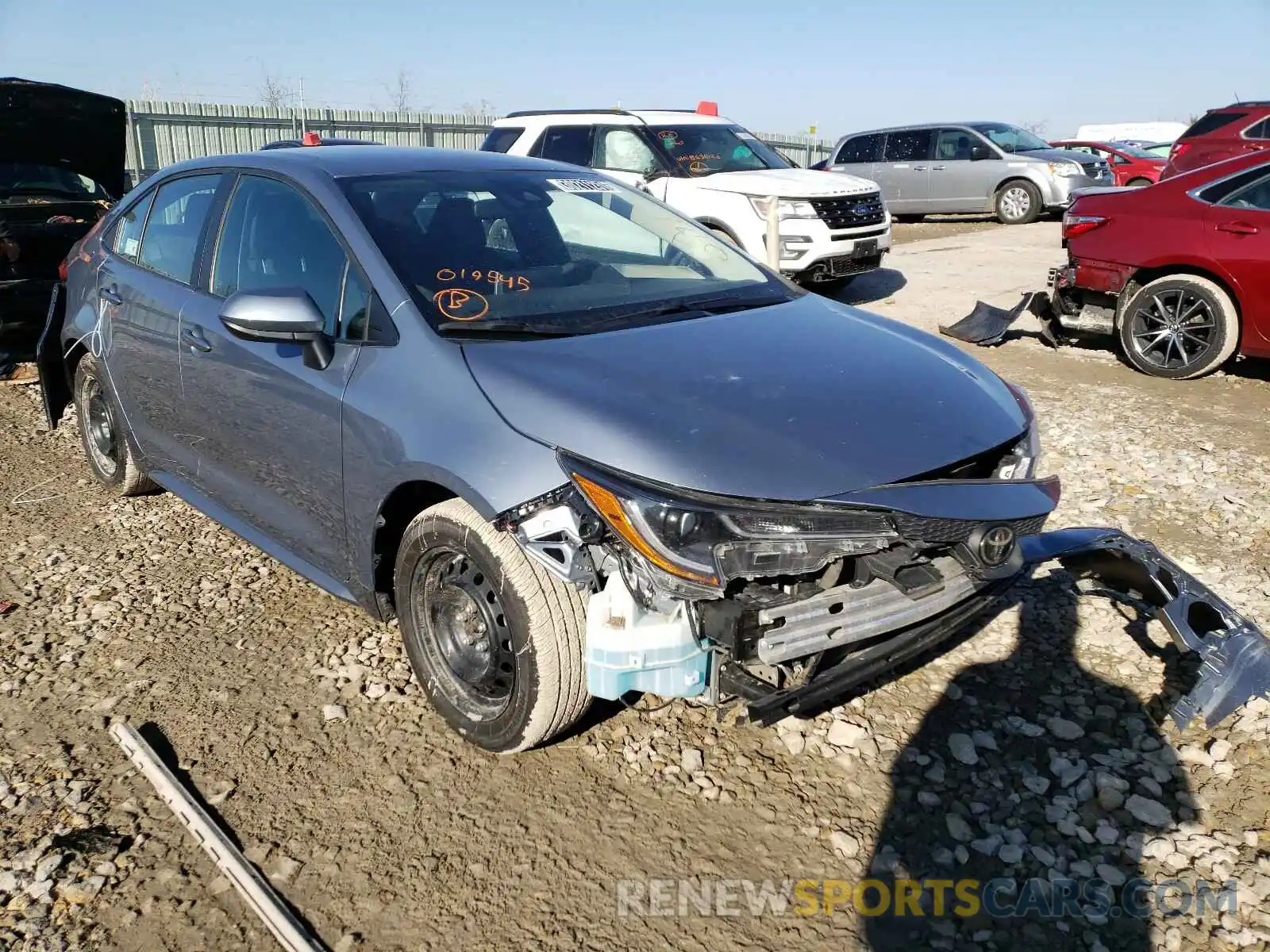 1 Photograph of a damaged car 5YFEPRAE0LP019545 TOYOTA COROLLA 2020