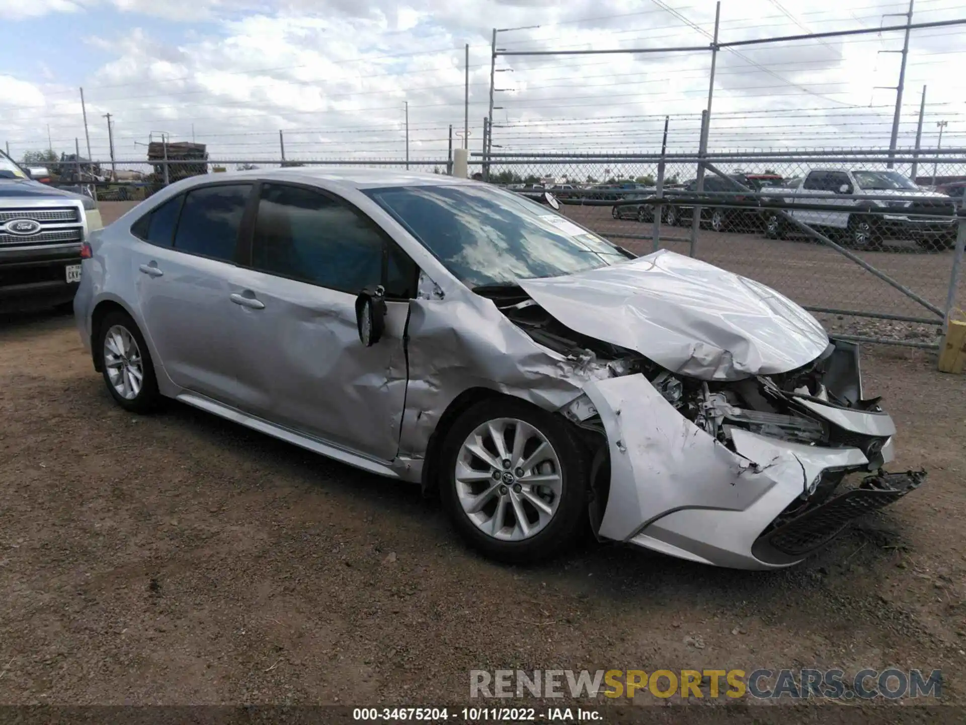 1 Photograph of a damaged car 5YFEPRAE0LP029864 TOYOTA COROLLA 2020