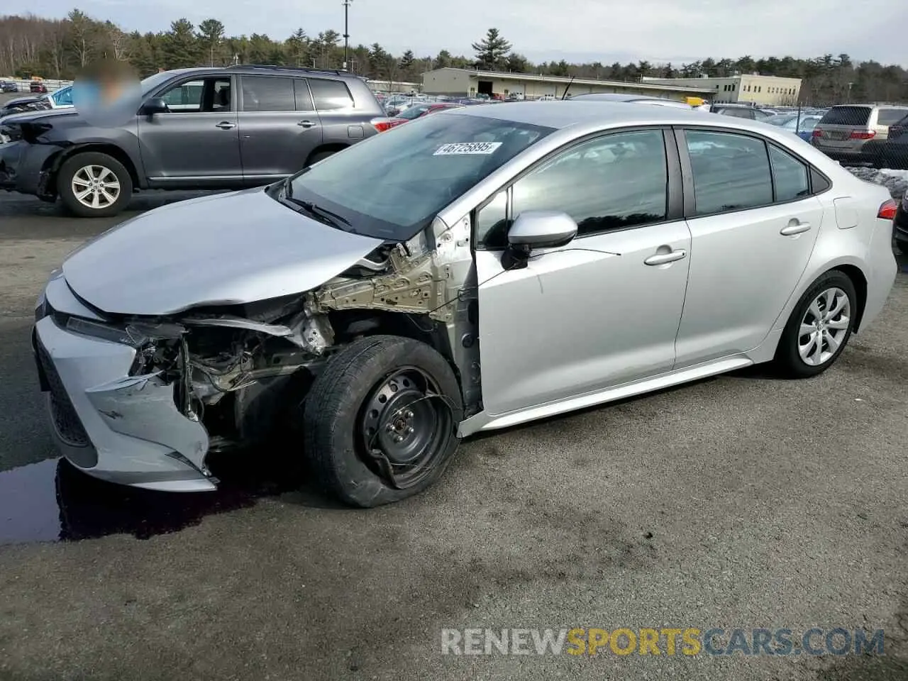 1 Photograph of a damaged car 5YFEPRAE0LP051394 TOYOTA COROLLA 2020