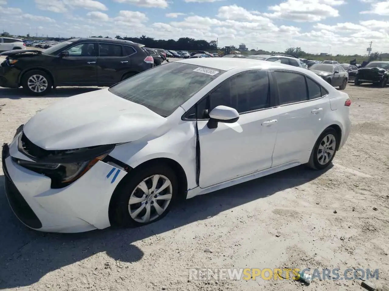 1 Photograph of a damaged car 5YFEPRAE0LP052173 TOYOTA COROLLA 2020