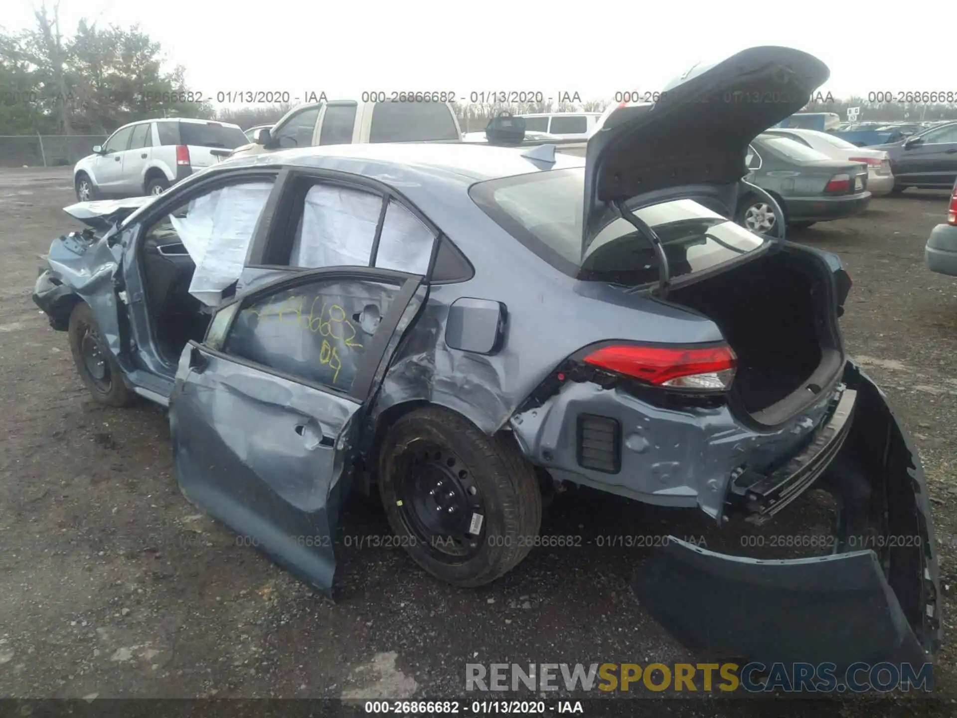 3 Photograph of a damaged car 5YFEPRAE0LP059561 TOYOTA COROLLA 2020