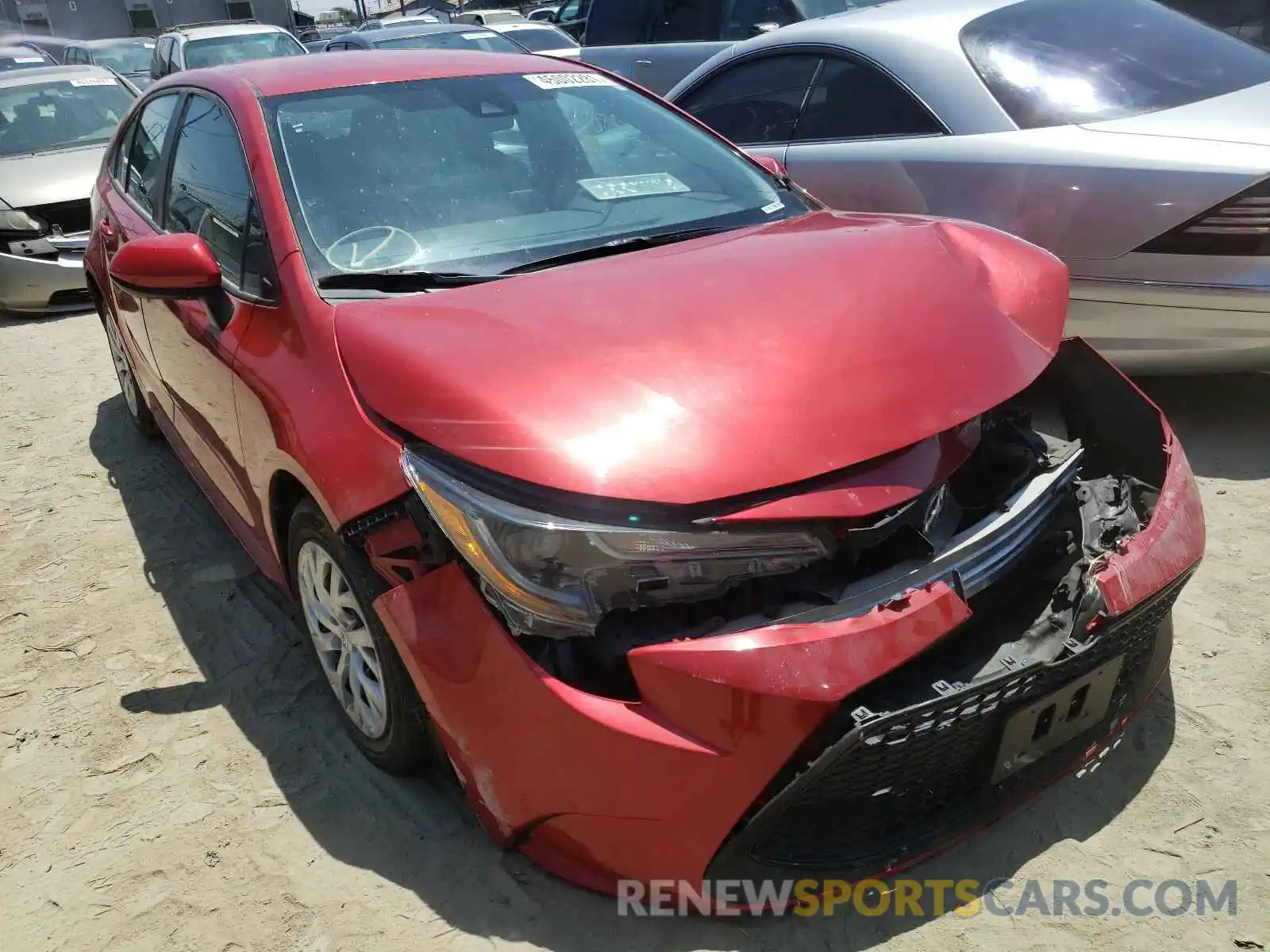 1 Photograph of a damaged car 5YFEPRAE0LP064615 TOYOTA COROLLA 2020